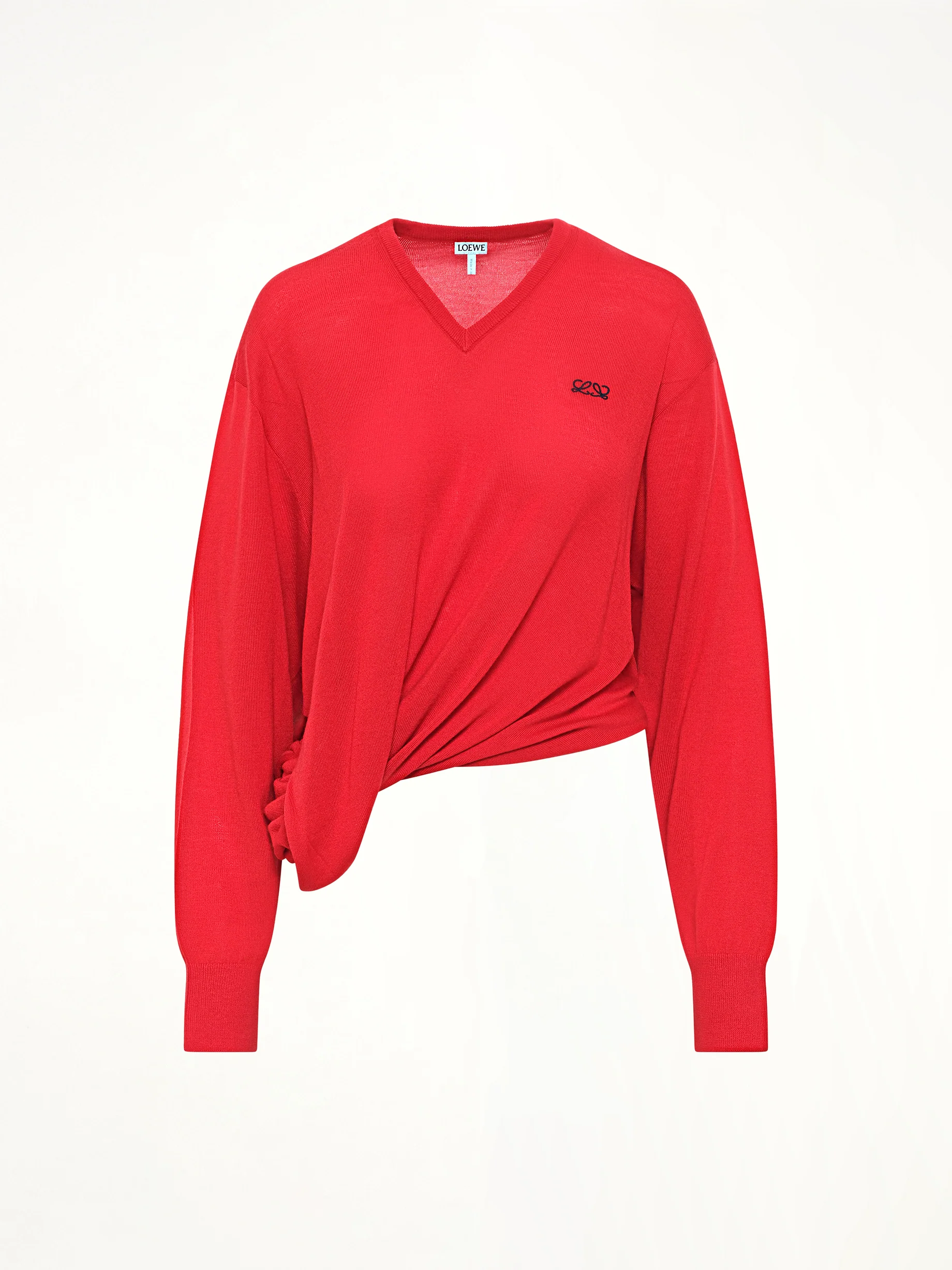 Draped Sweater in Red - Image 2