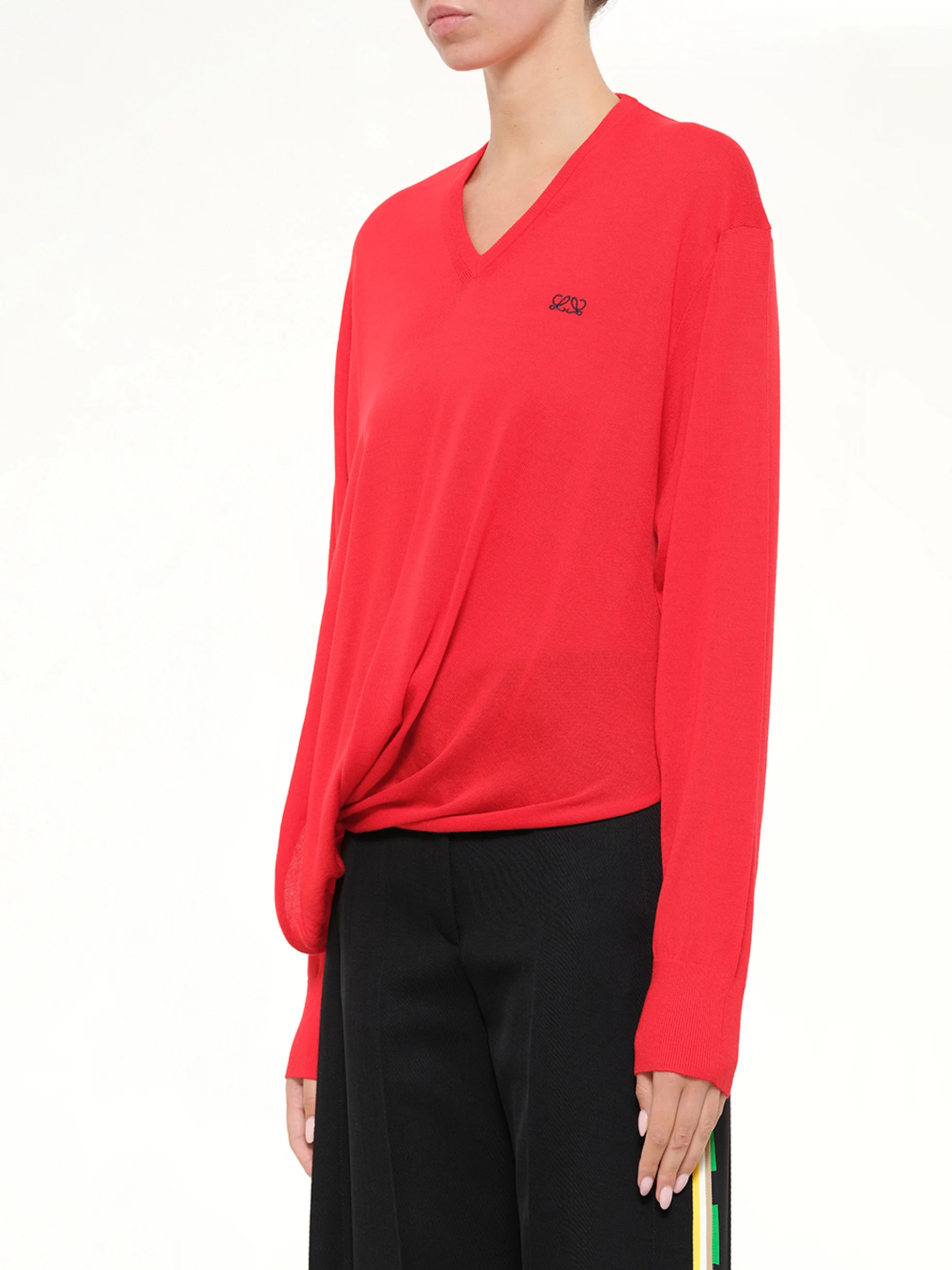 Draped Sweater in Red - Image 3