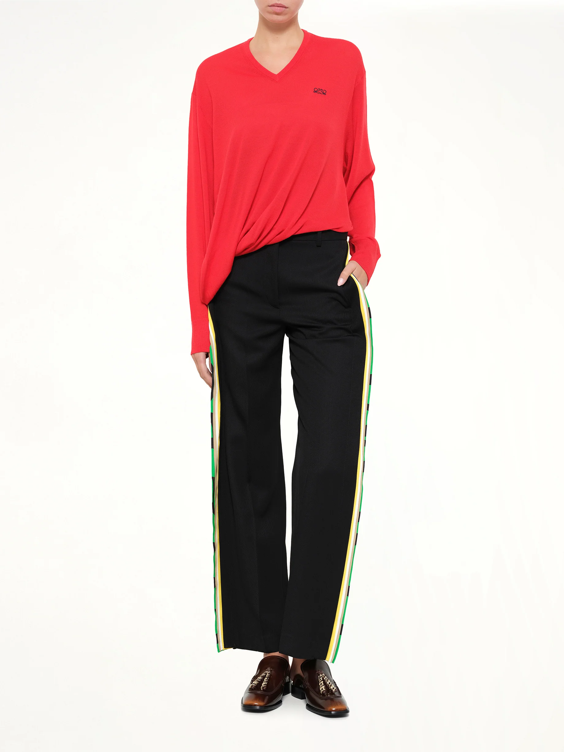 Draped Sweater in Red - Image 4