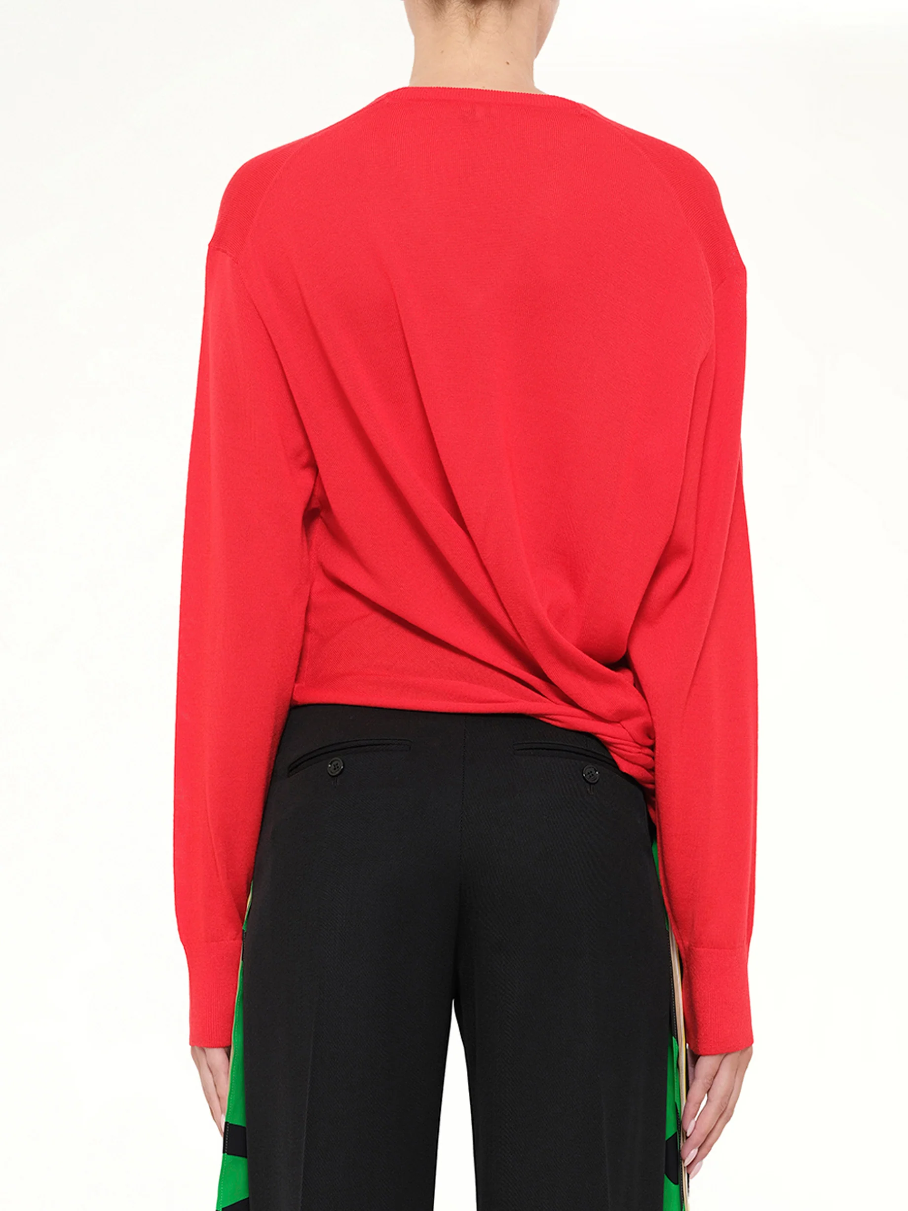 Draped Sweater in Red - Image 5