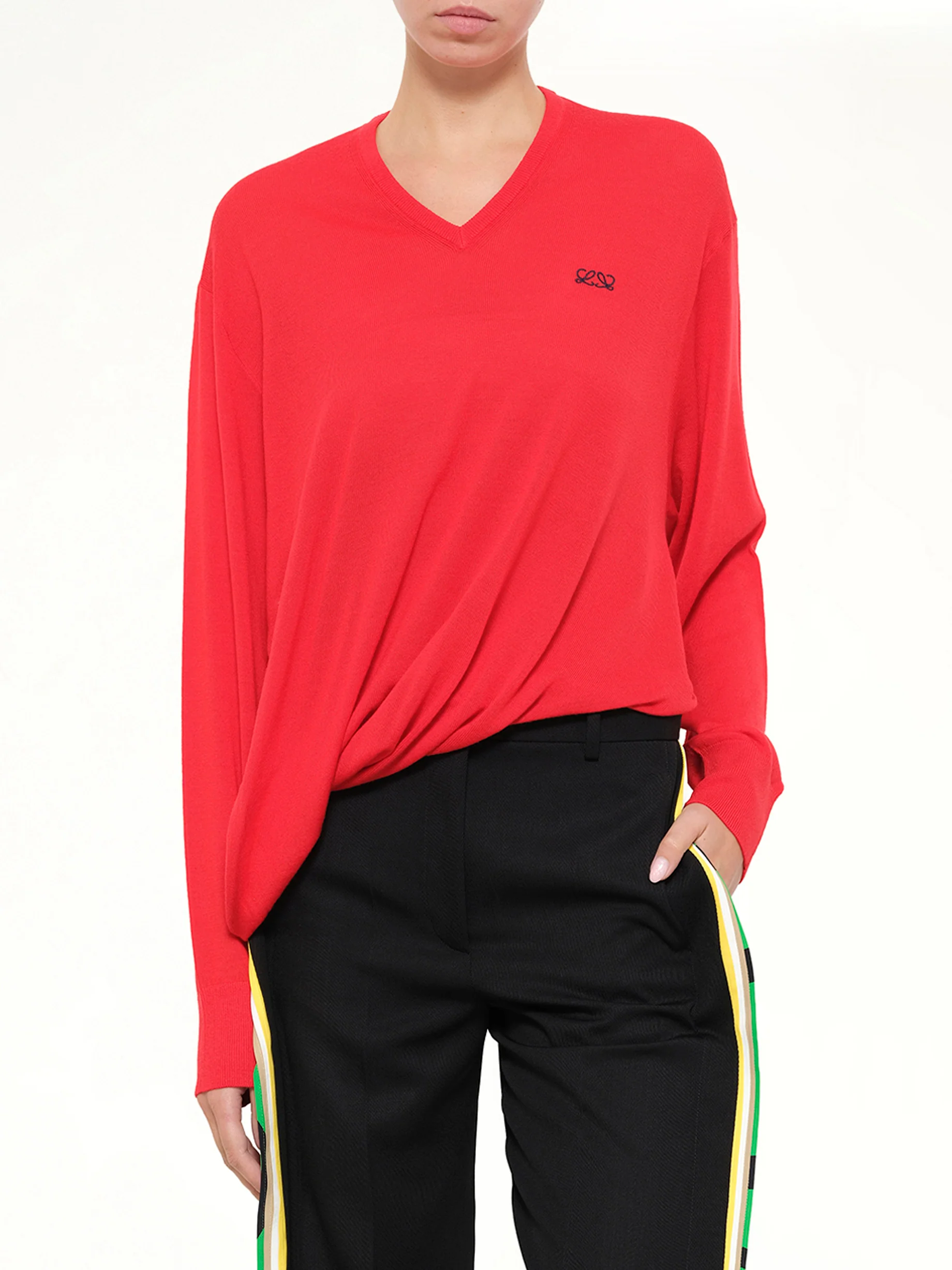 Draped Sweater in Red - Image 6