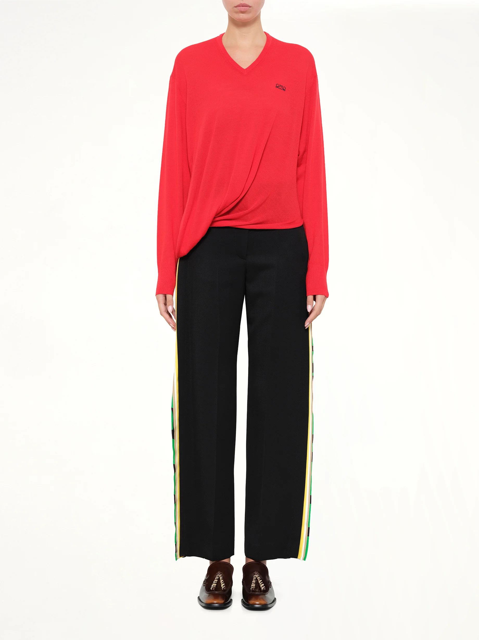 Draped Sweater in Red - Image 7
