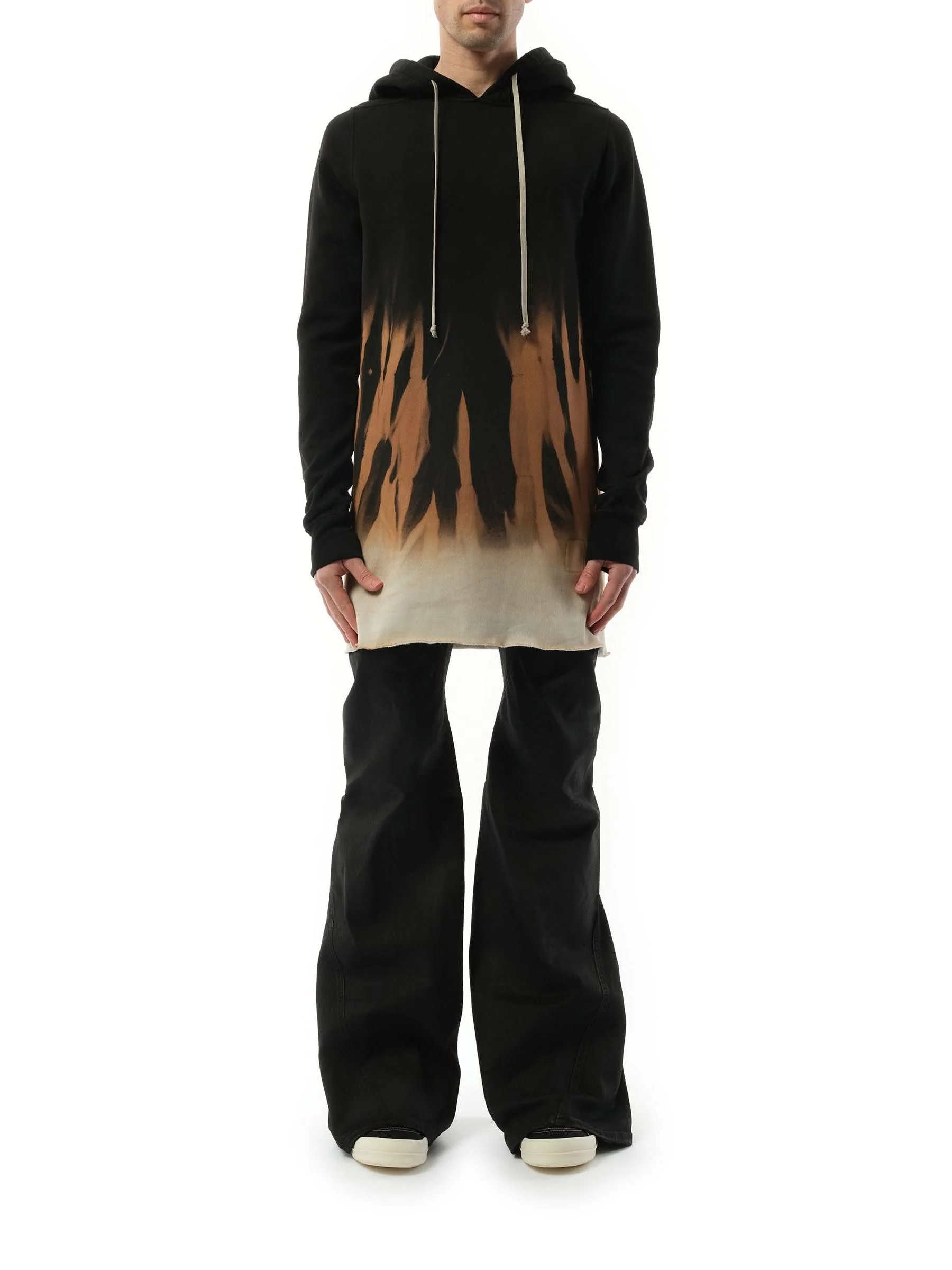 Drawstring Hoodie in Black/Terra - Image 4