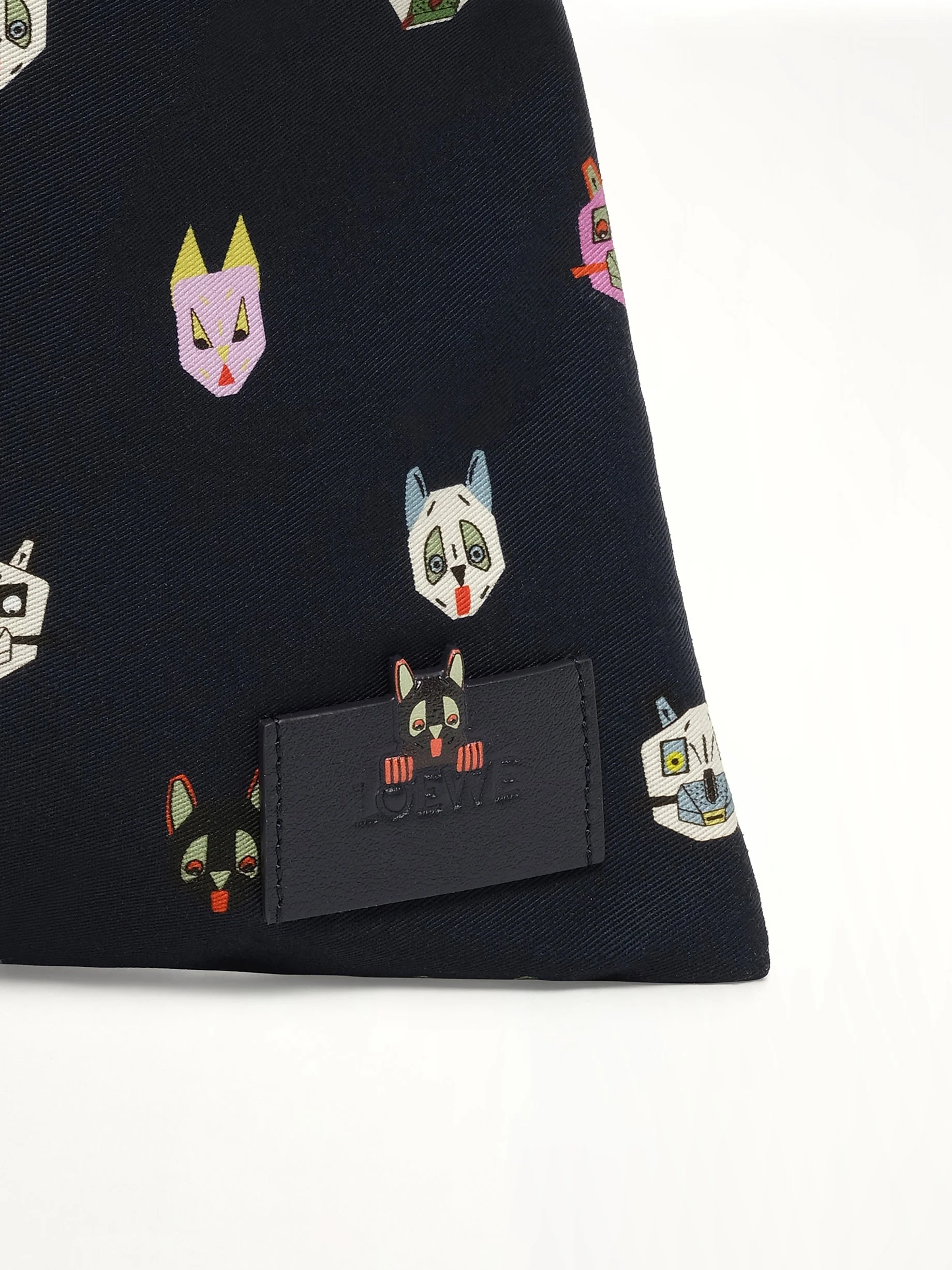 Drawstring Pouch Cats in Blue - Image 5
