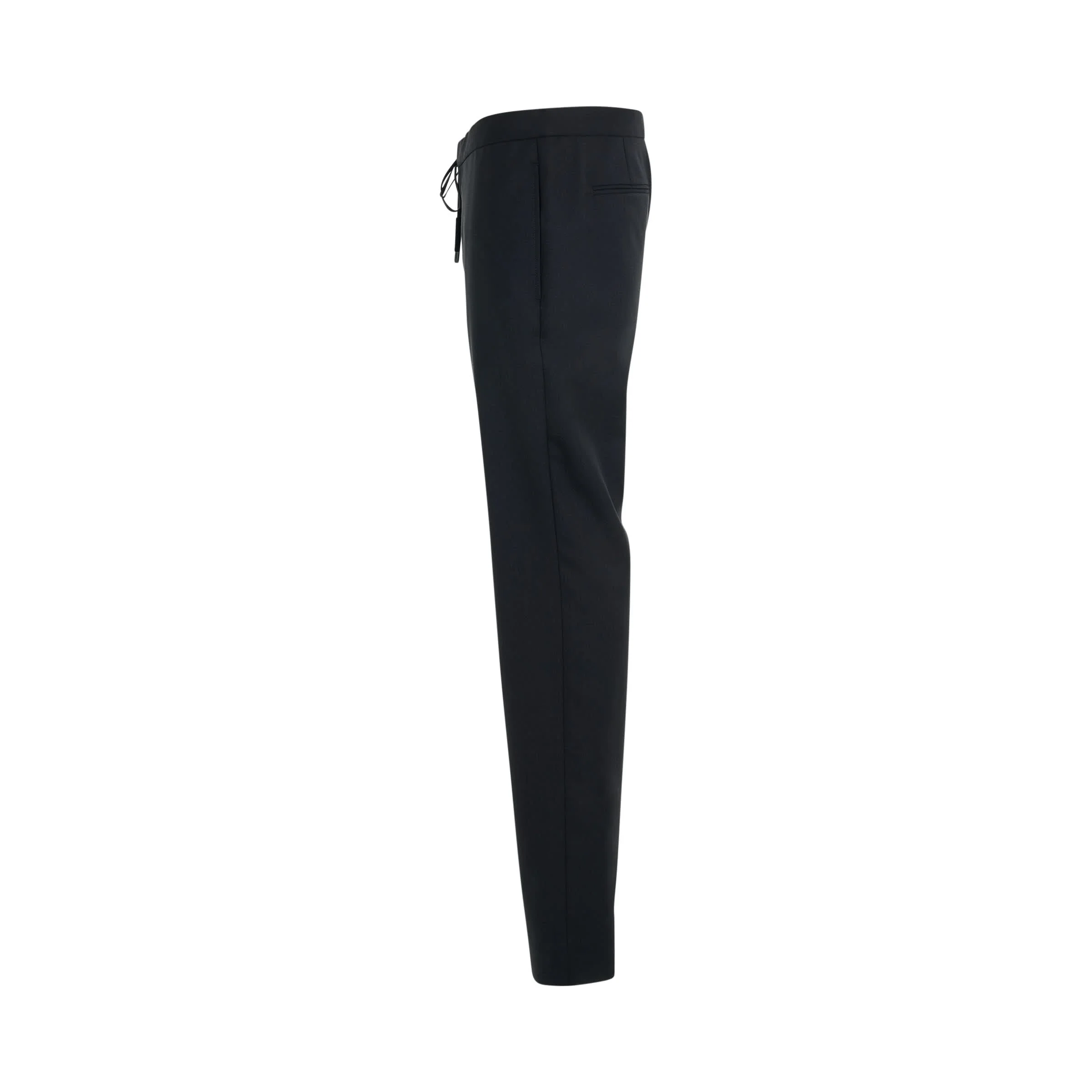 Drawstring Tailored Trouser in Black - Image 3