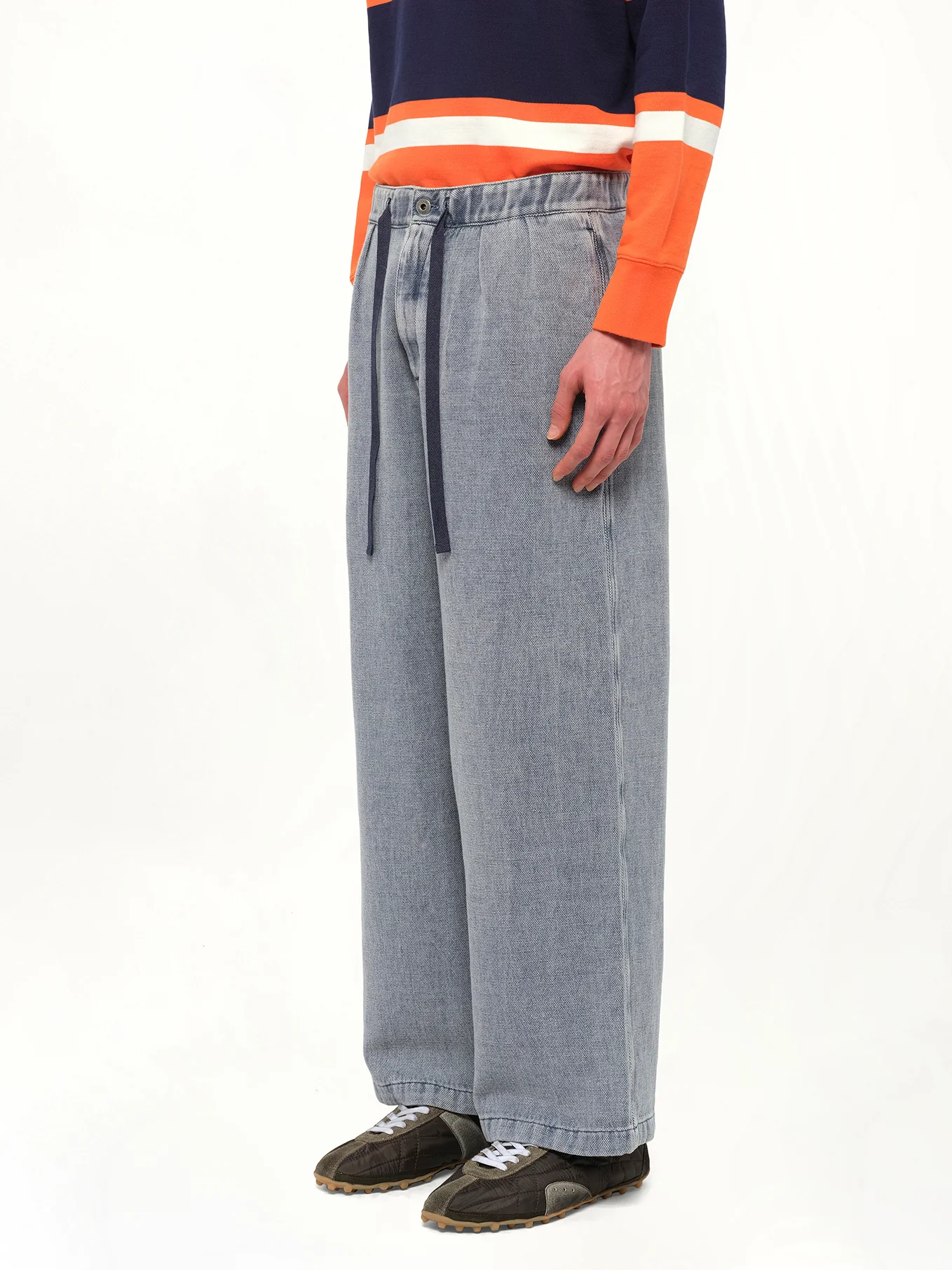 Drawstring Trouser AF in Grey Blue - Image 3