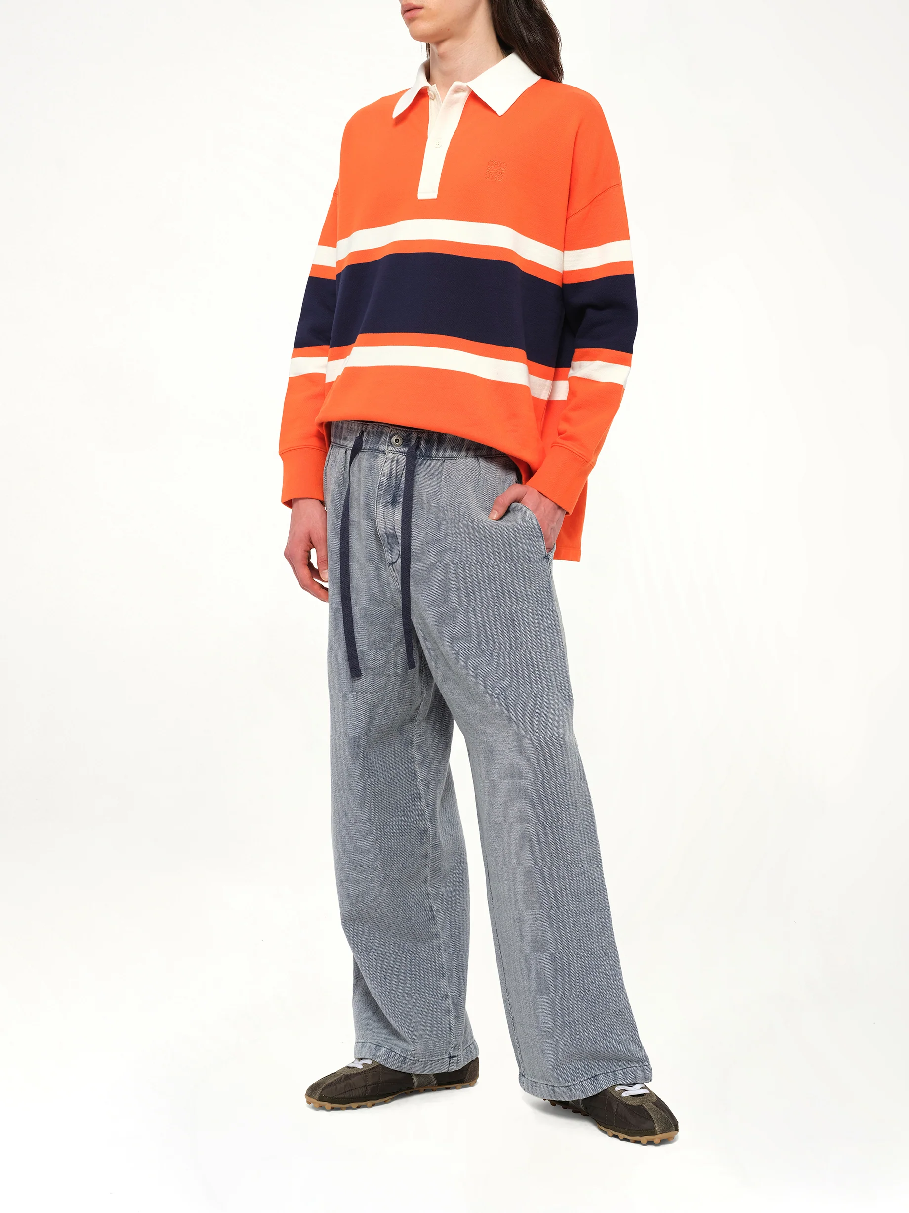 Drawstring Trouser AF in Grey Blue - Image 4
