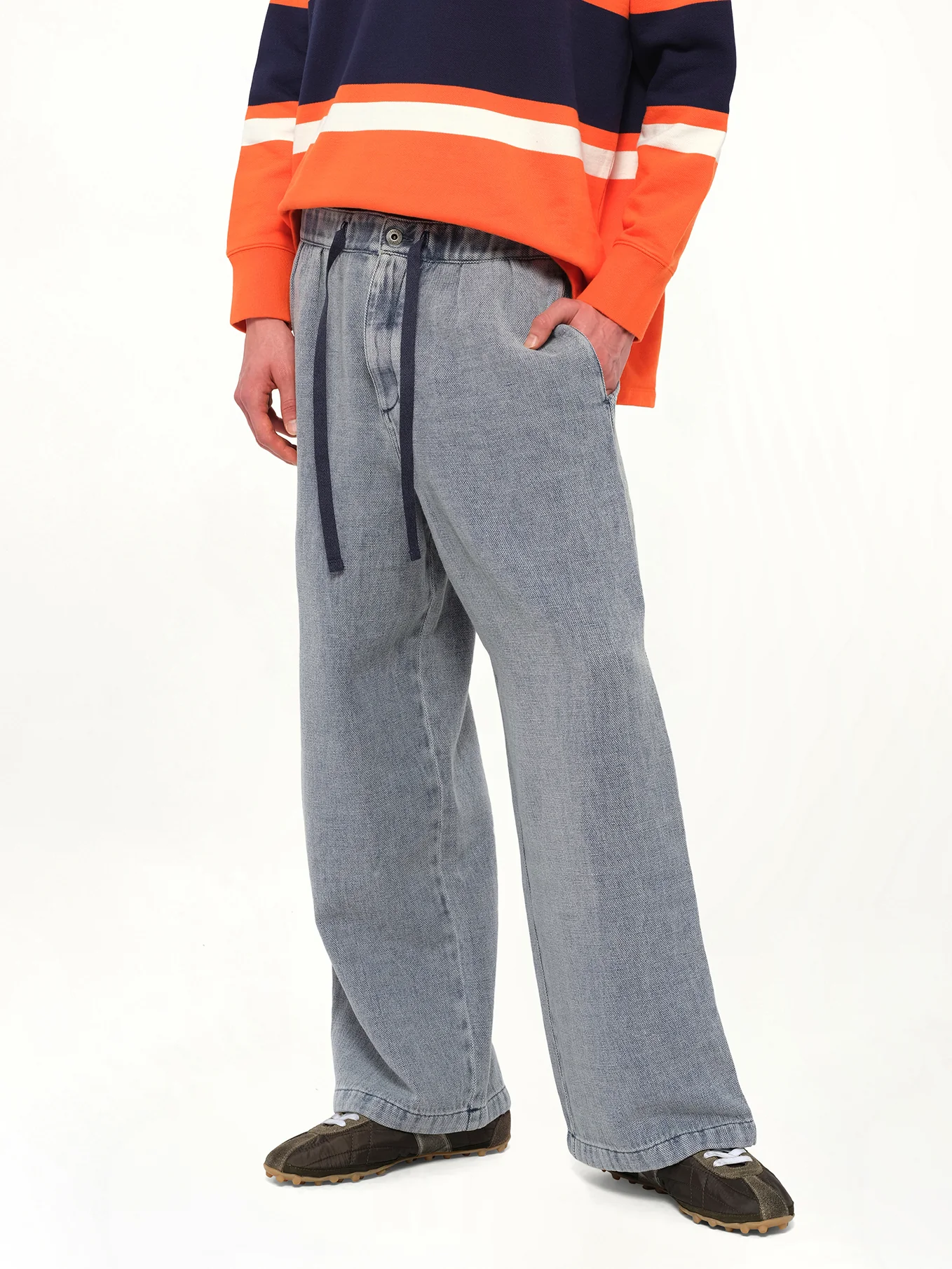 Drawstring Trouser AF in Grey Blue - Image 6