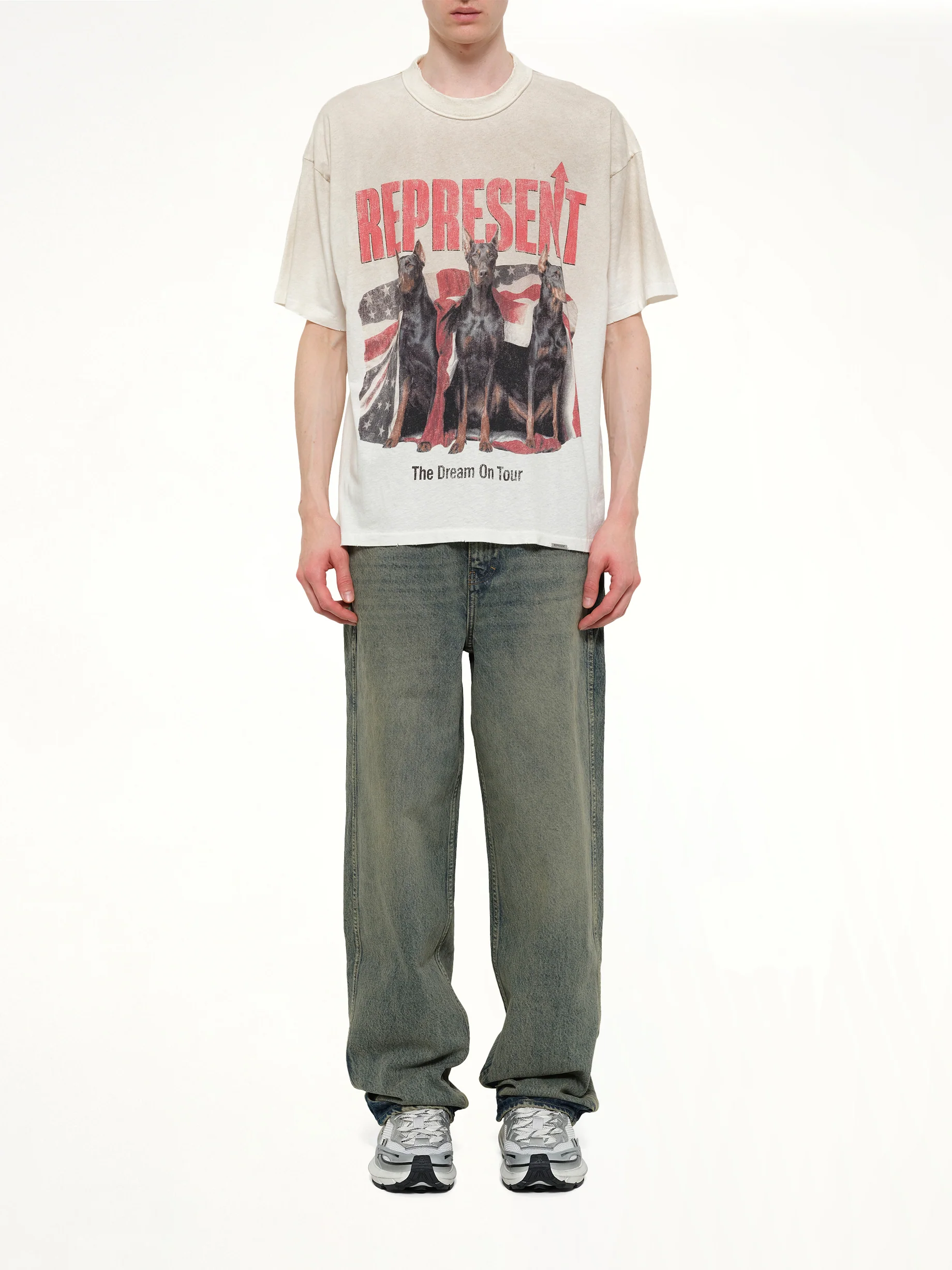 Dream On Tour T-Shirt in Washed Ecru - Image 7