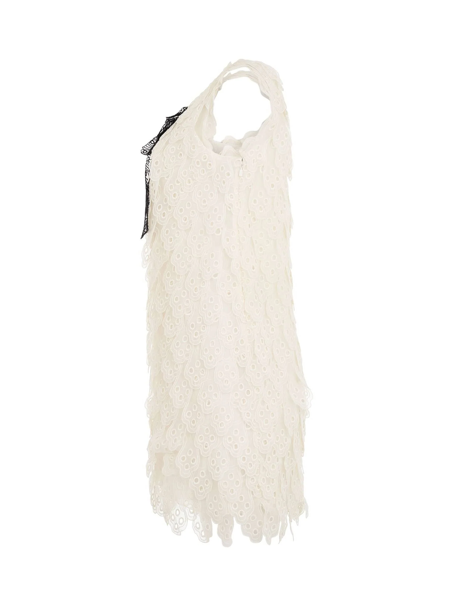 Dress in White with Black Bow - Image 3