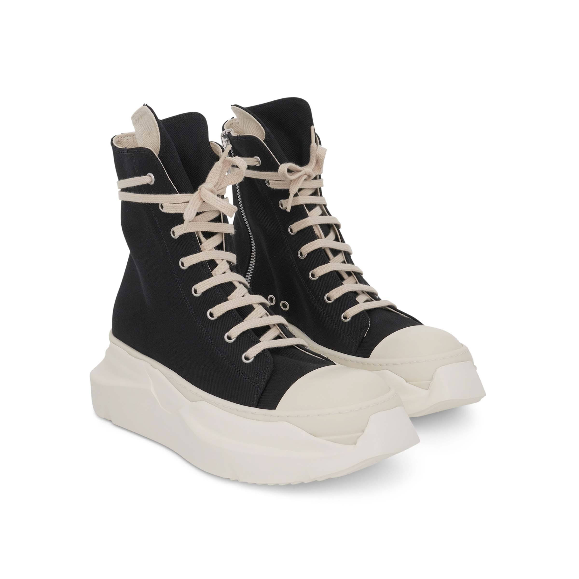 DRKSHDW Abstract Denim Hi Sneaker in Black/Milk - Image 2