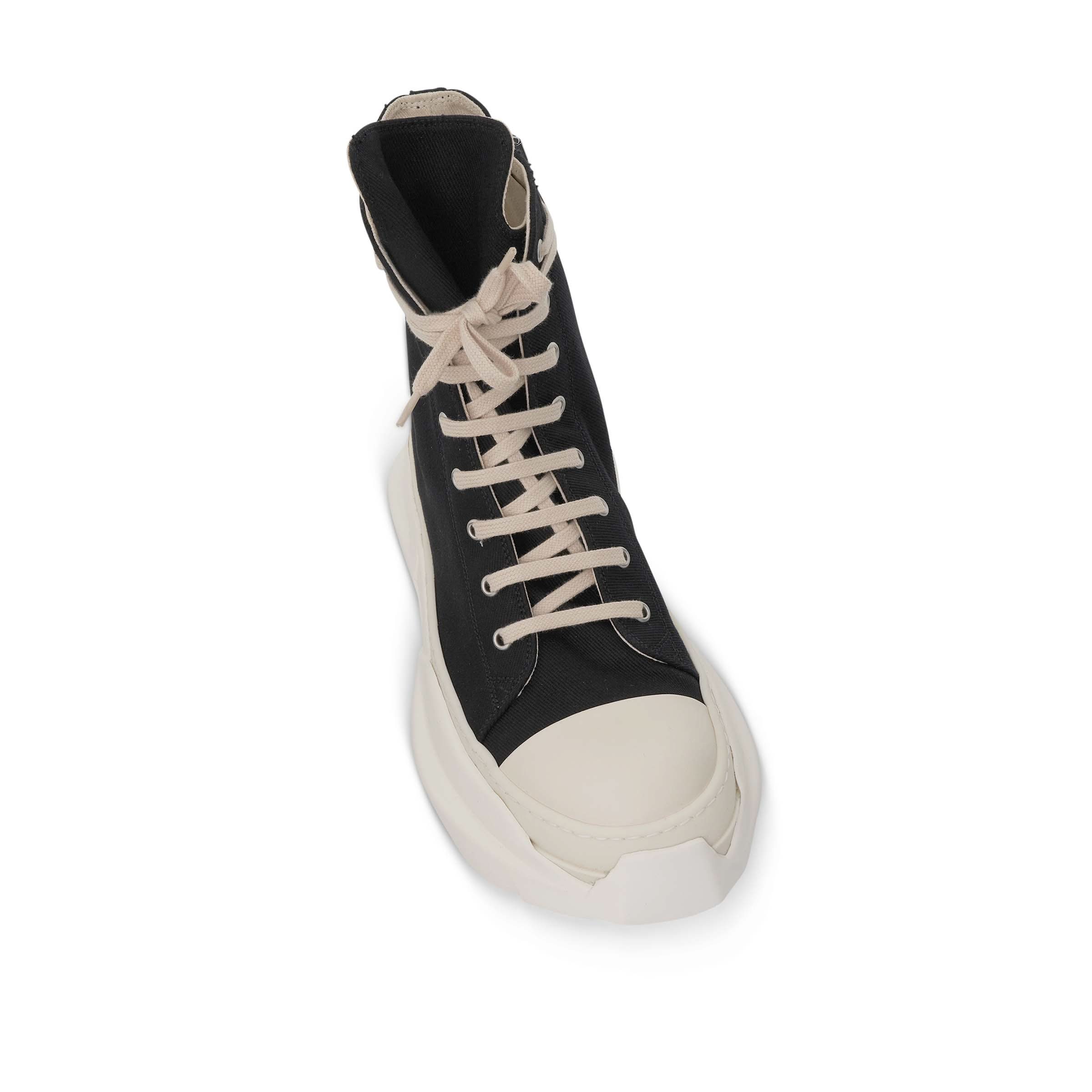 DRKSHDW Abstract Denim Hi Sneaker in Black/Milk - Image 3