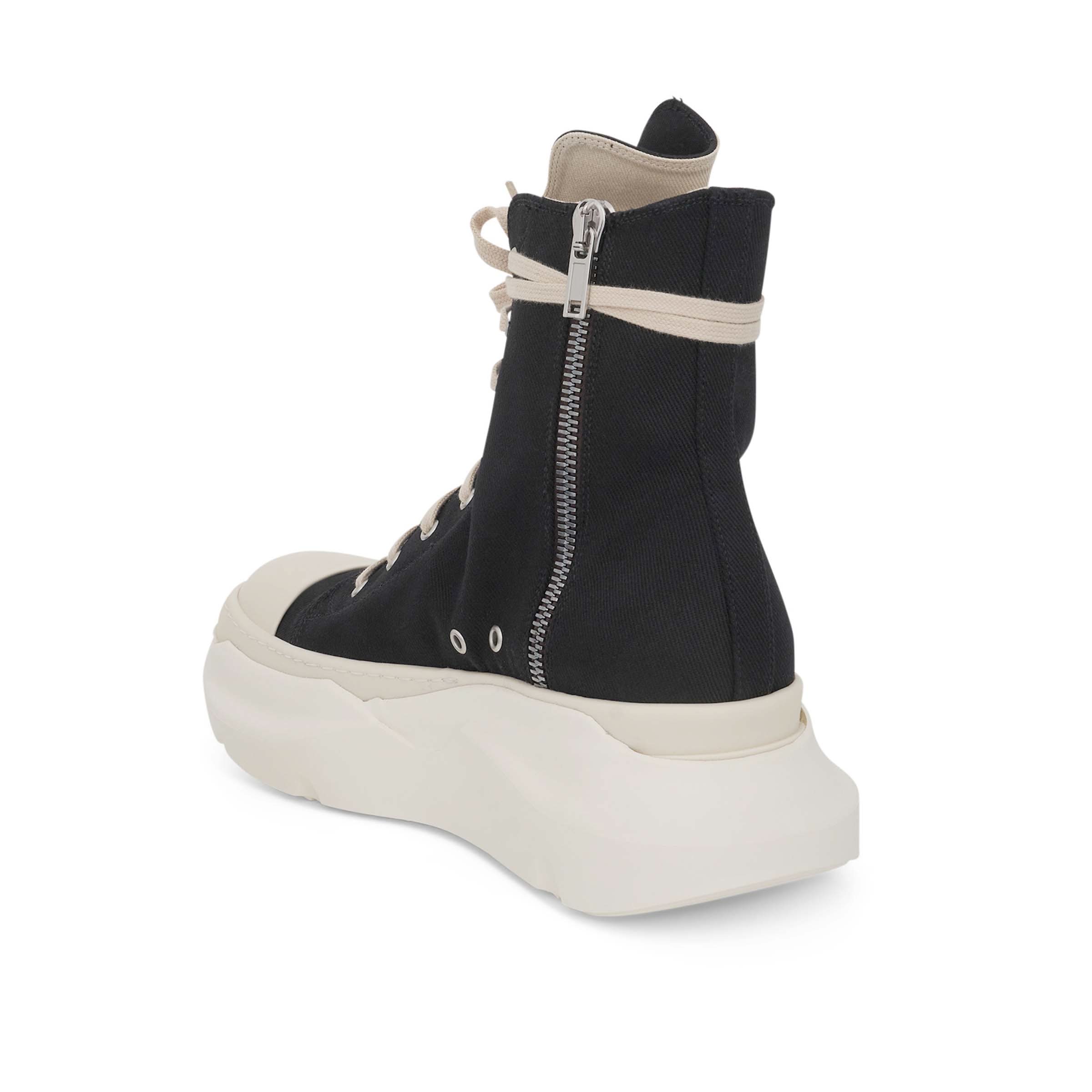 DRKSHDW Abstract Denim Hi Sneaker in Black/Milk - Image 4