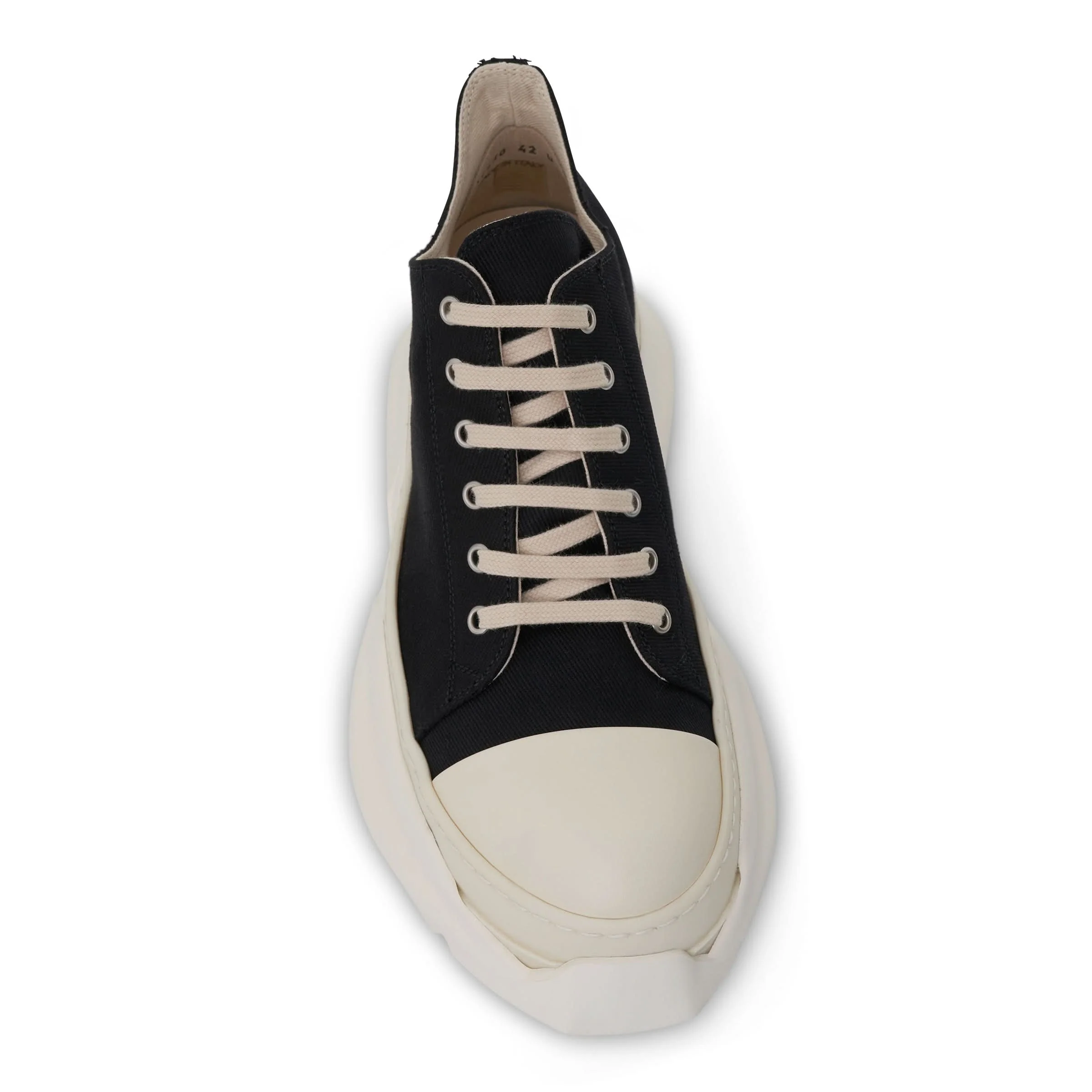 DRKSHDW Abstract Denim Low Sneaker in Black/Milk - Image 3