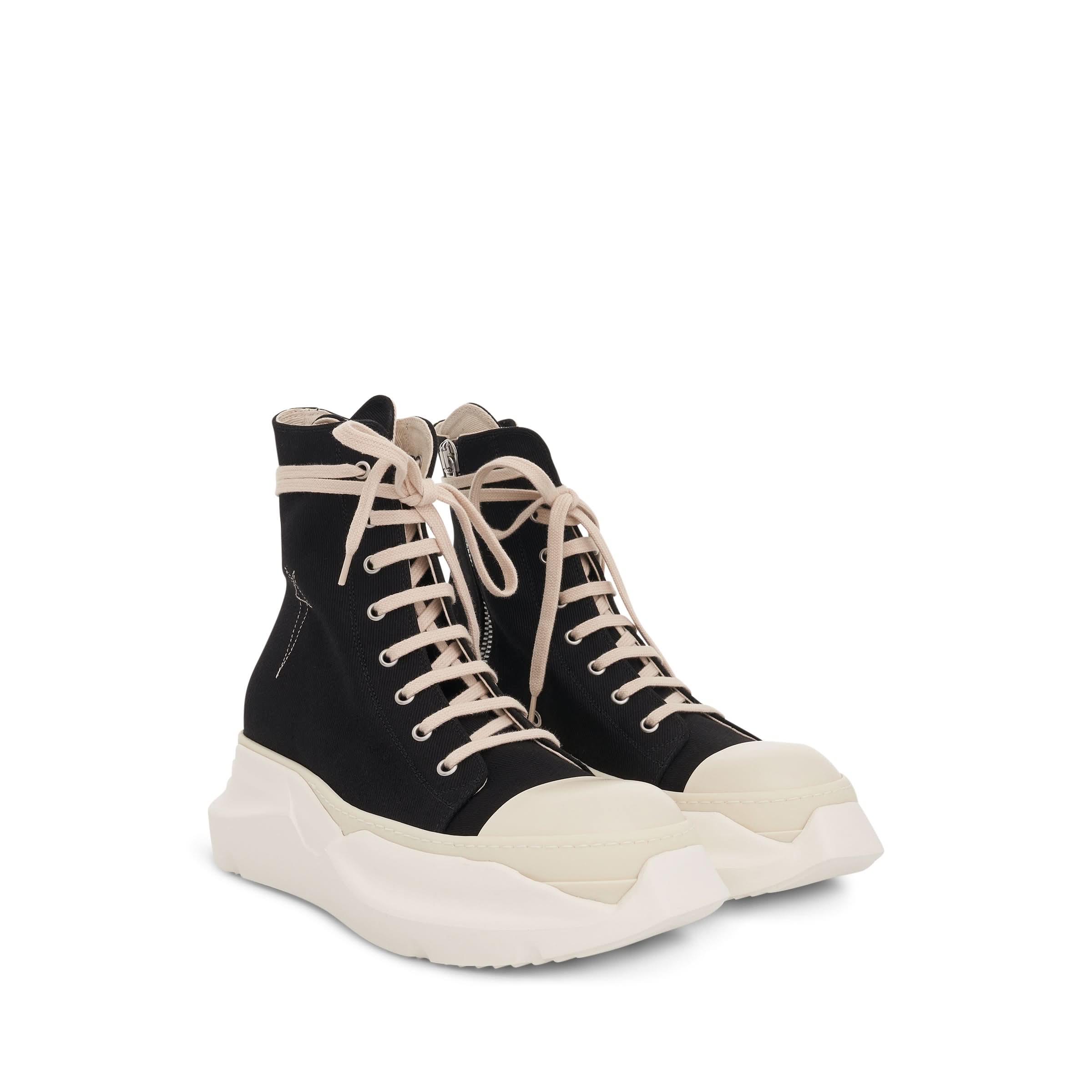 DRKSHDW Abstract Denim Pentagram Stitch Sneakers in Black/Pearl/Milk - Image 2