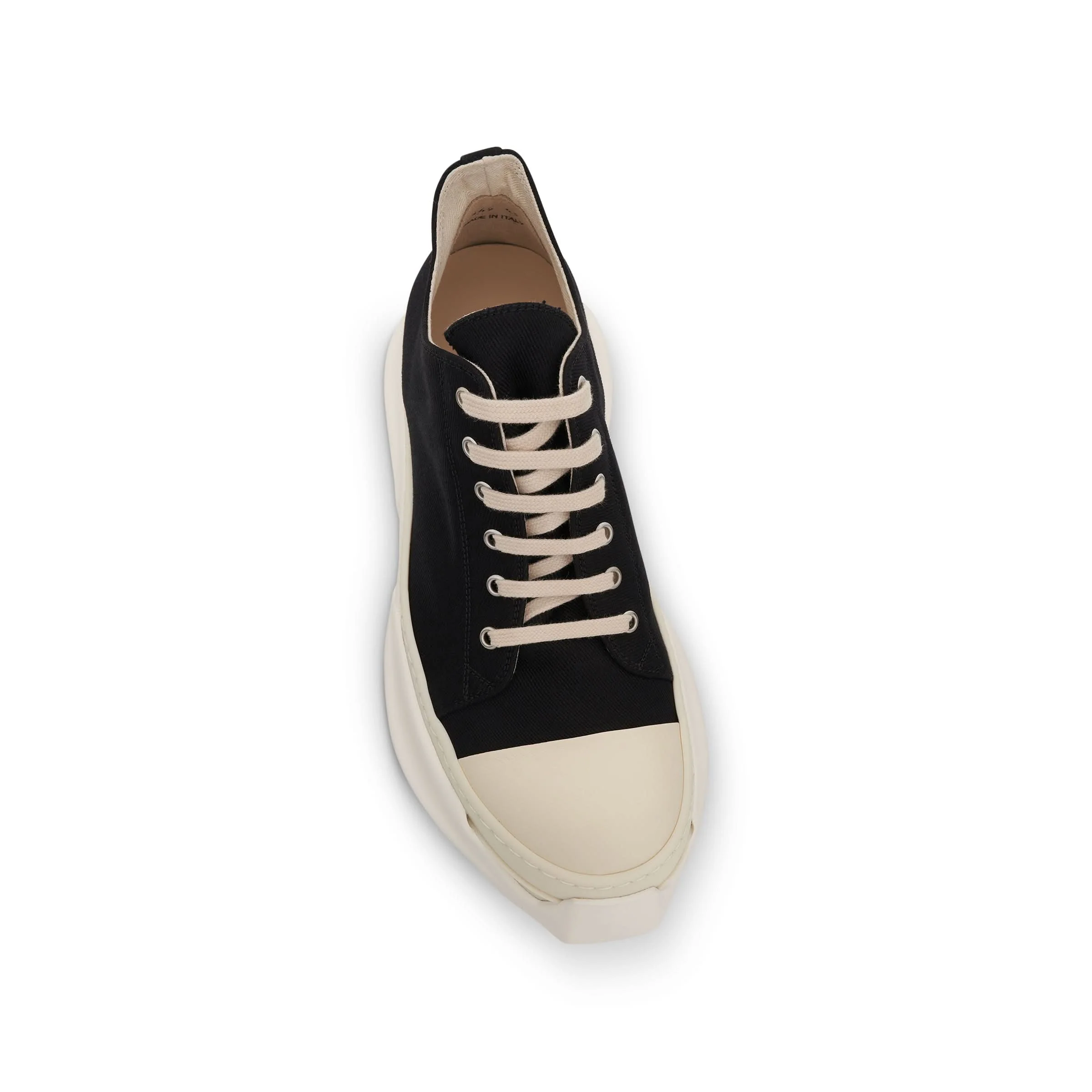 DRKSHDW Abstract Low Denim Sneakers in Black/Milk - Image 3