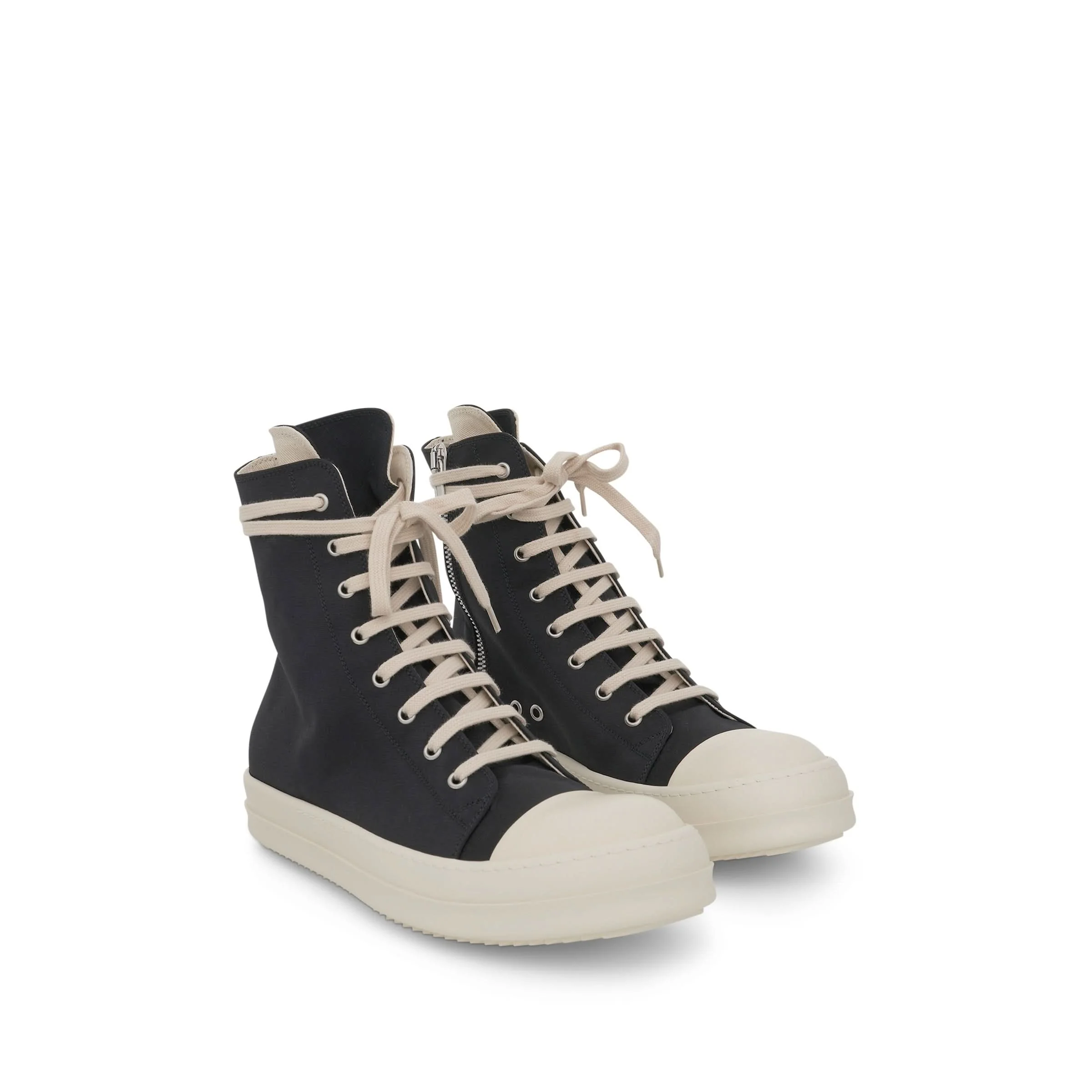 DRKSHDW Ramones Cotton Nylon Hi Sneaker in Black/Milk - Image 2