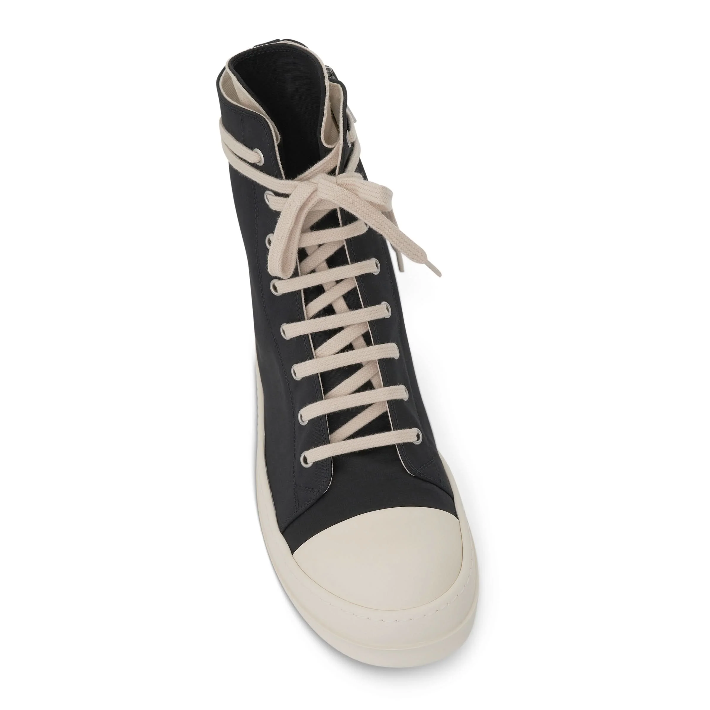 DRKSHDW Ramones Cotton Nylon Hi Sneaker in Black/Milk - Image 3