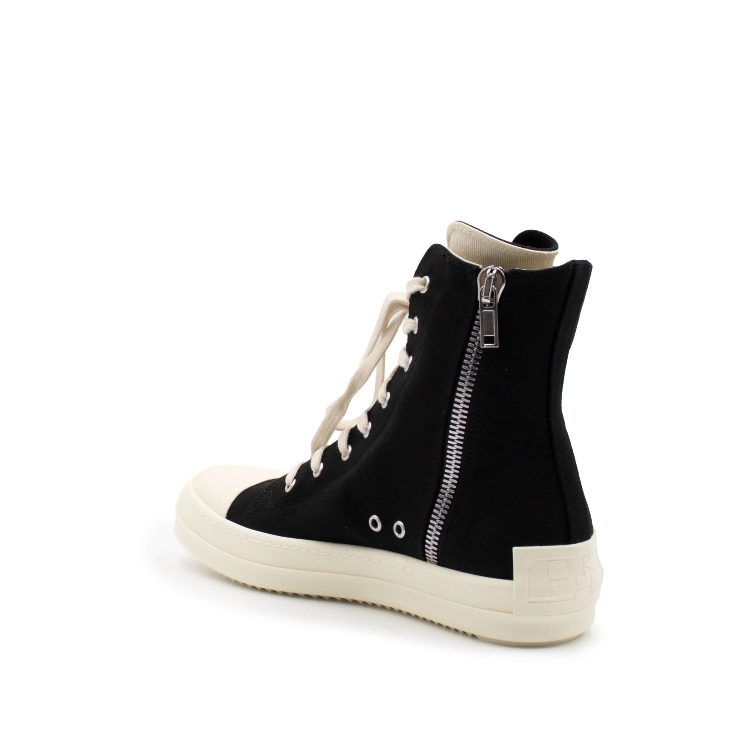 DRKSHDW Twill Hi Sneaker in Black - Image 3