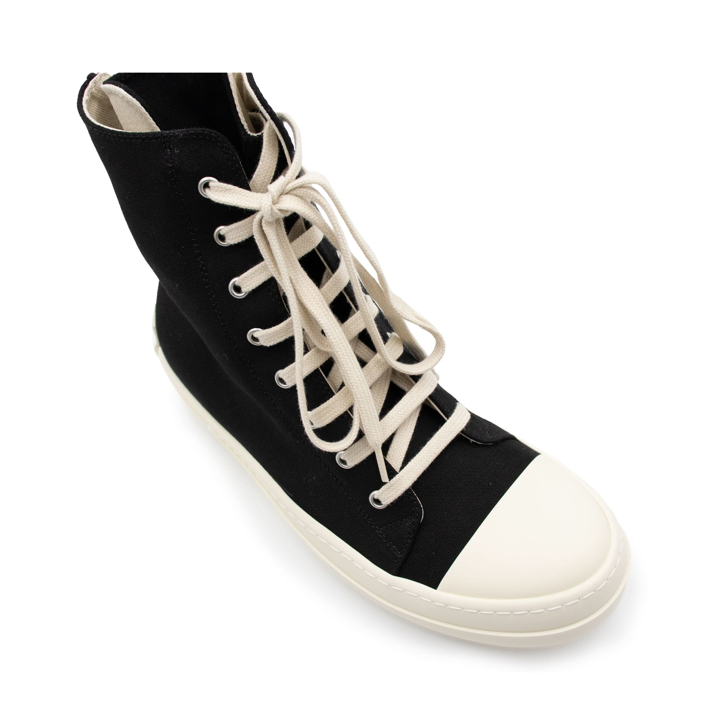 DRKSHDW Twill Hi Sneaker in Black - Image 4