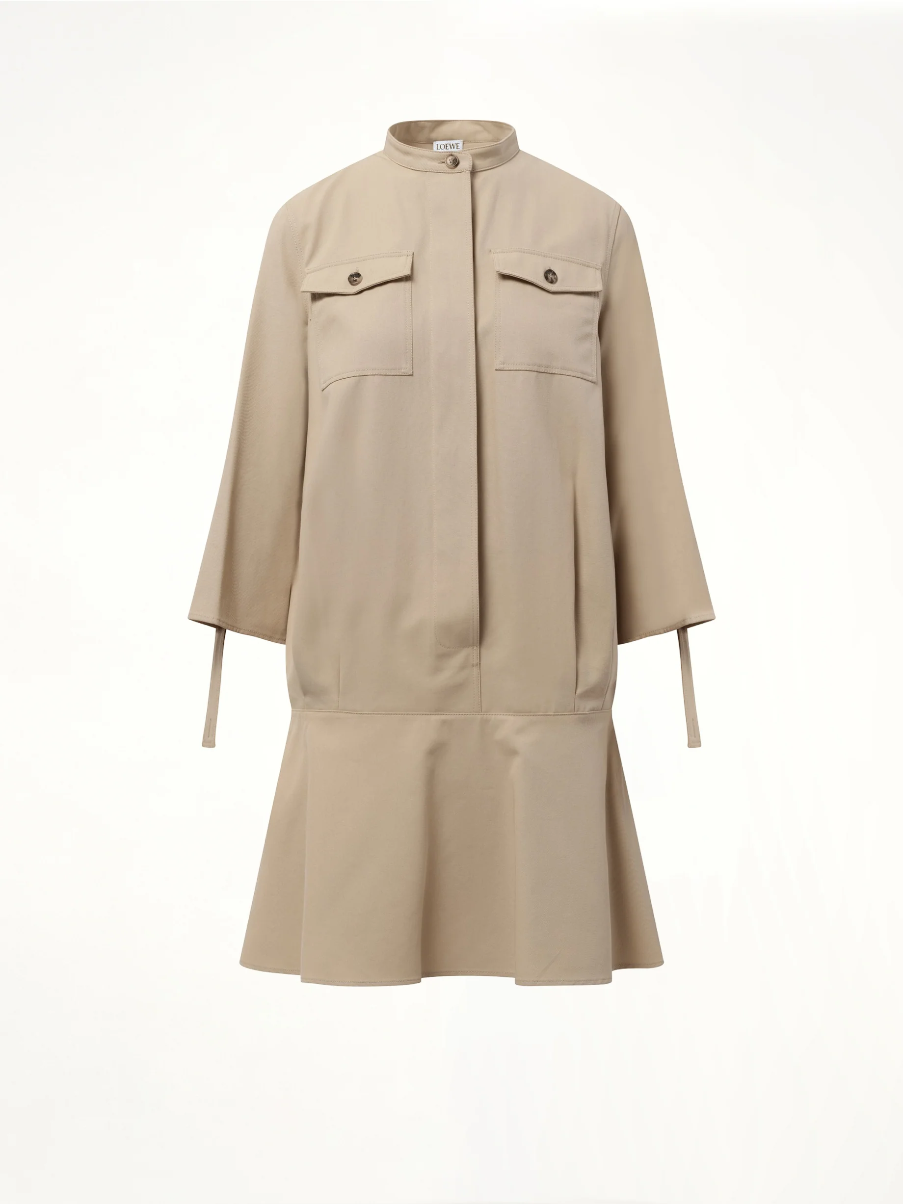 Drop Waist Dress in Beige - Image 2