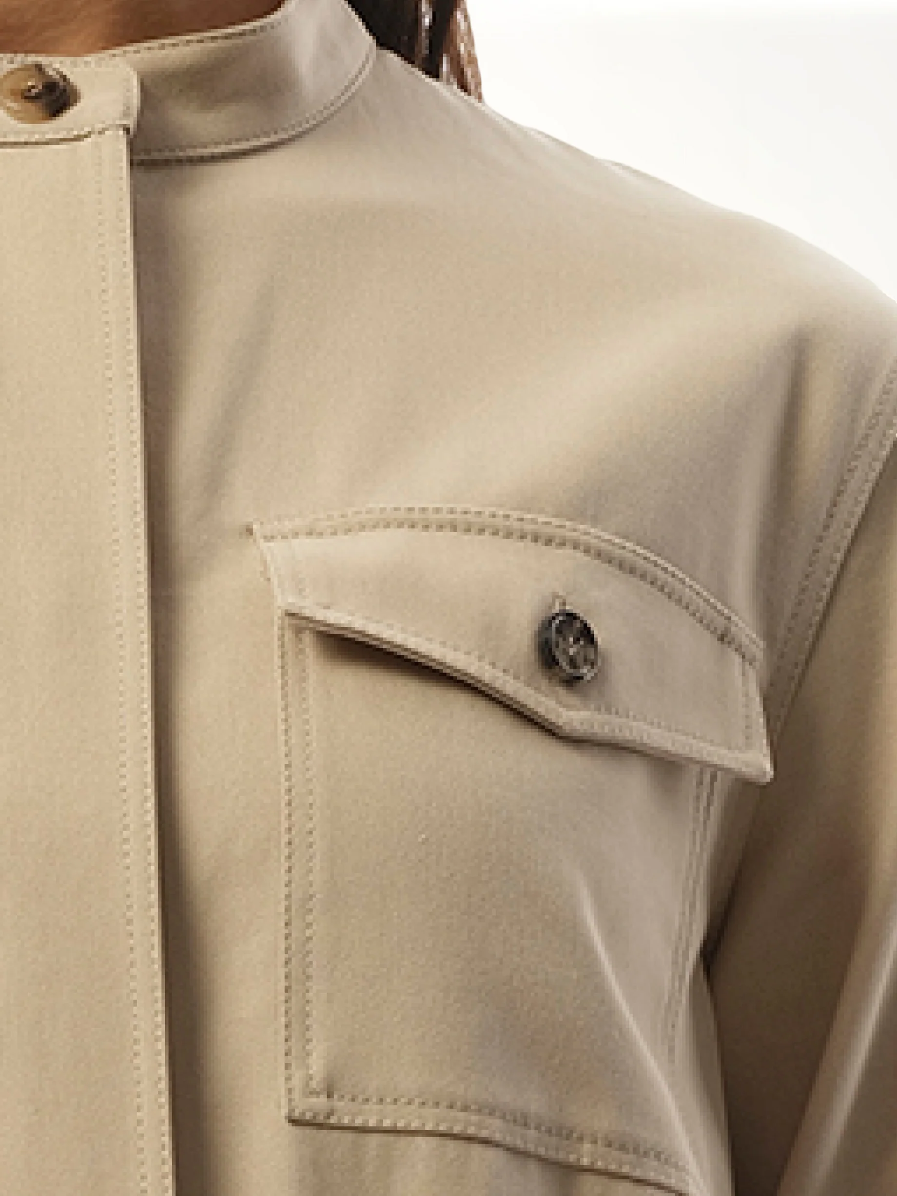 Drop Waist Dress in Beige - Image 3