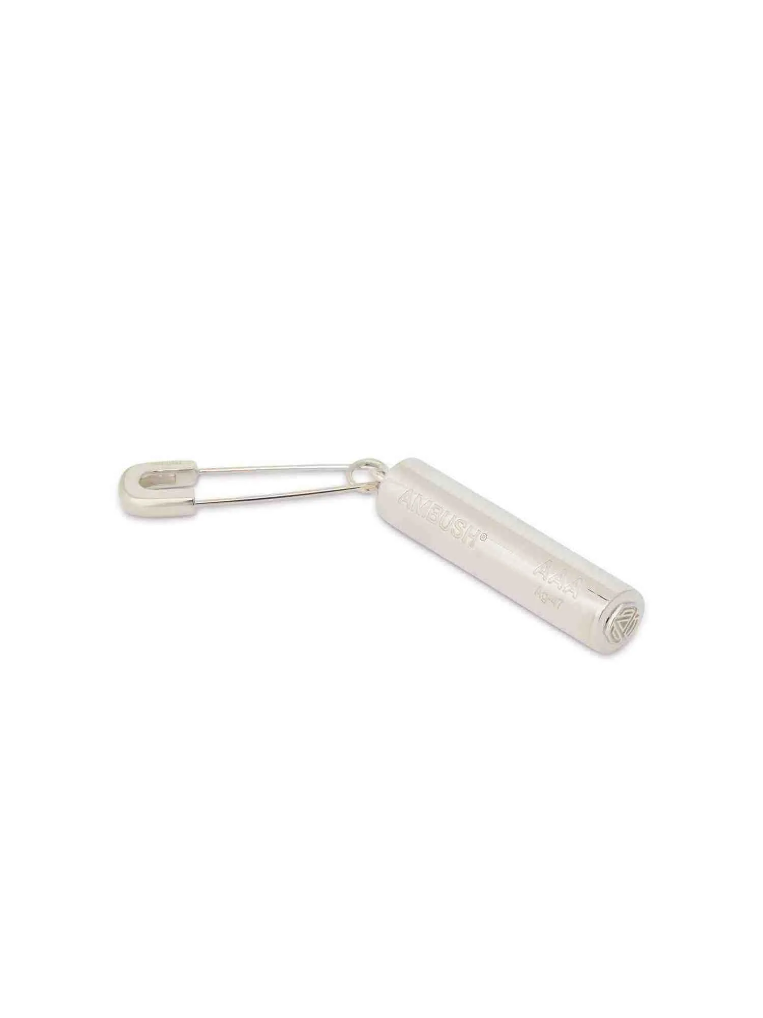 Earring with Battery Charm in Silver - Image 3