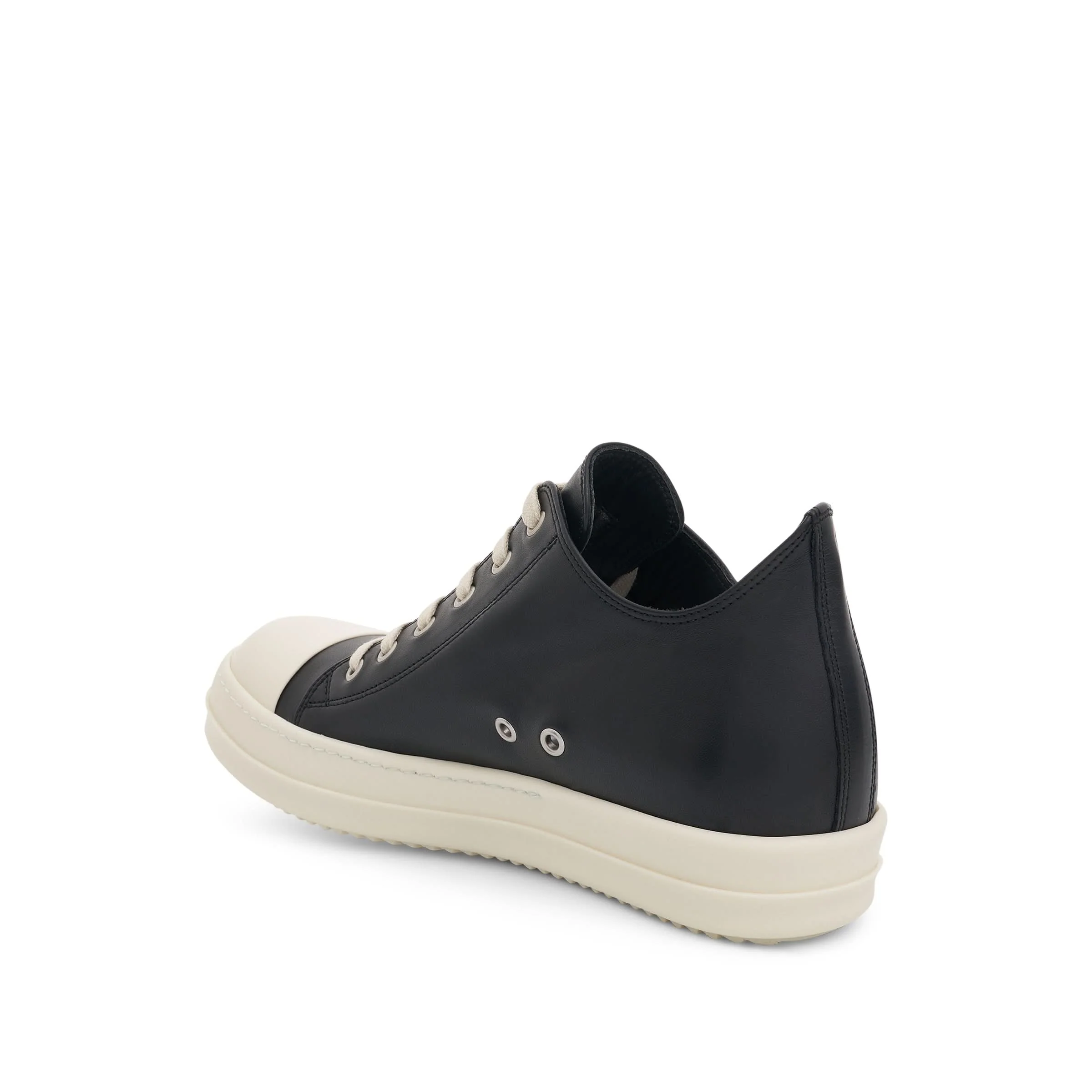 EDFU Low Leather Sneaker in Black/Milk - Image 3