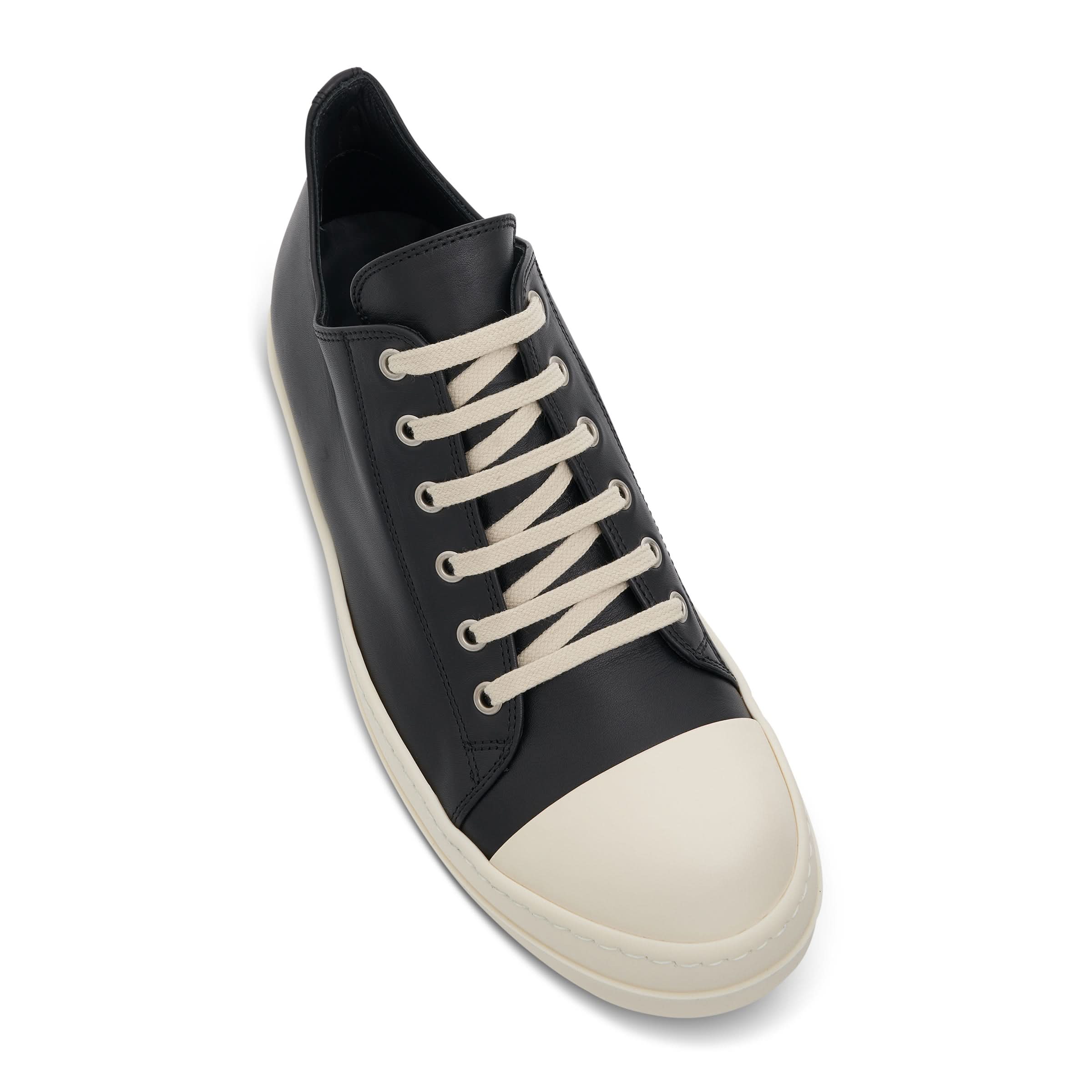 EDFU Low Leather Sneaker in Black/Milk - Image 4