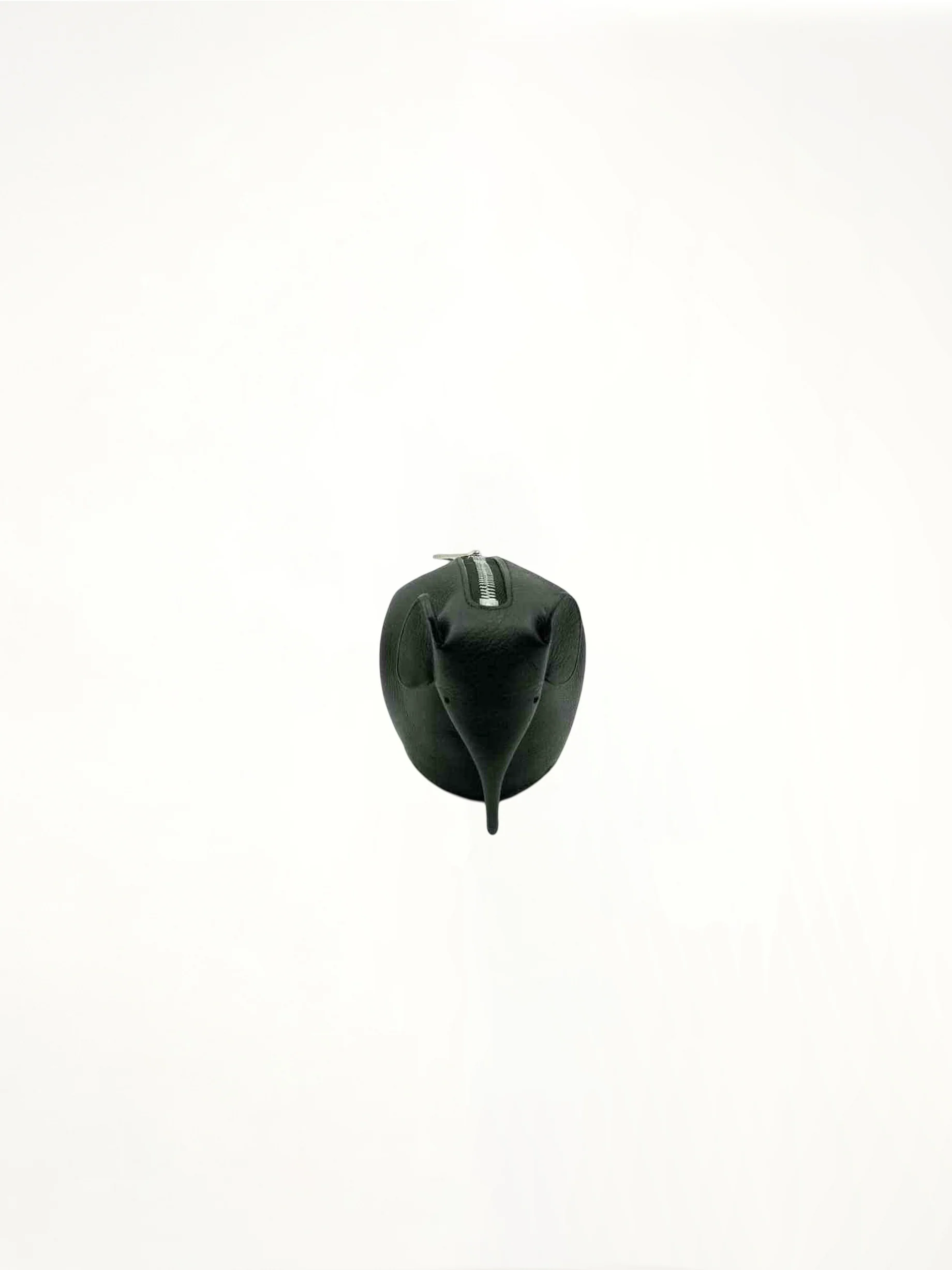 Elephant Charm in Smooth Calfskin in Black - Image 3