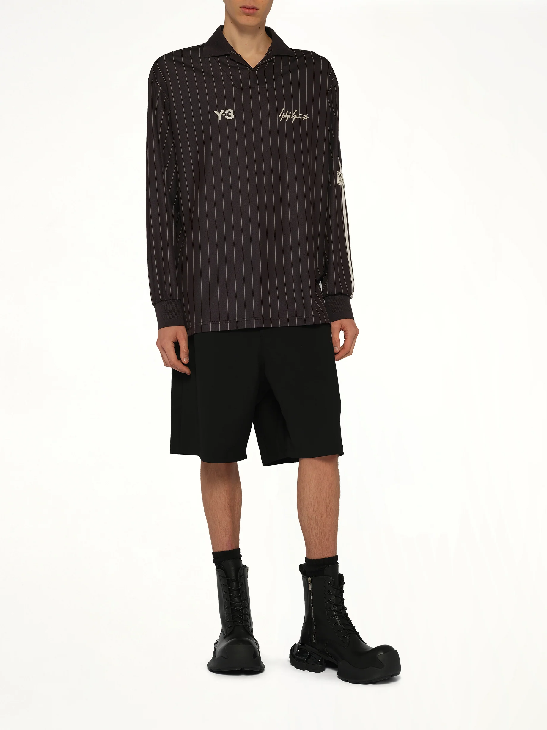 Elite 5 Long Sleeve Football Jersey in Black - Image 4