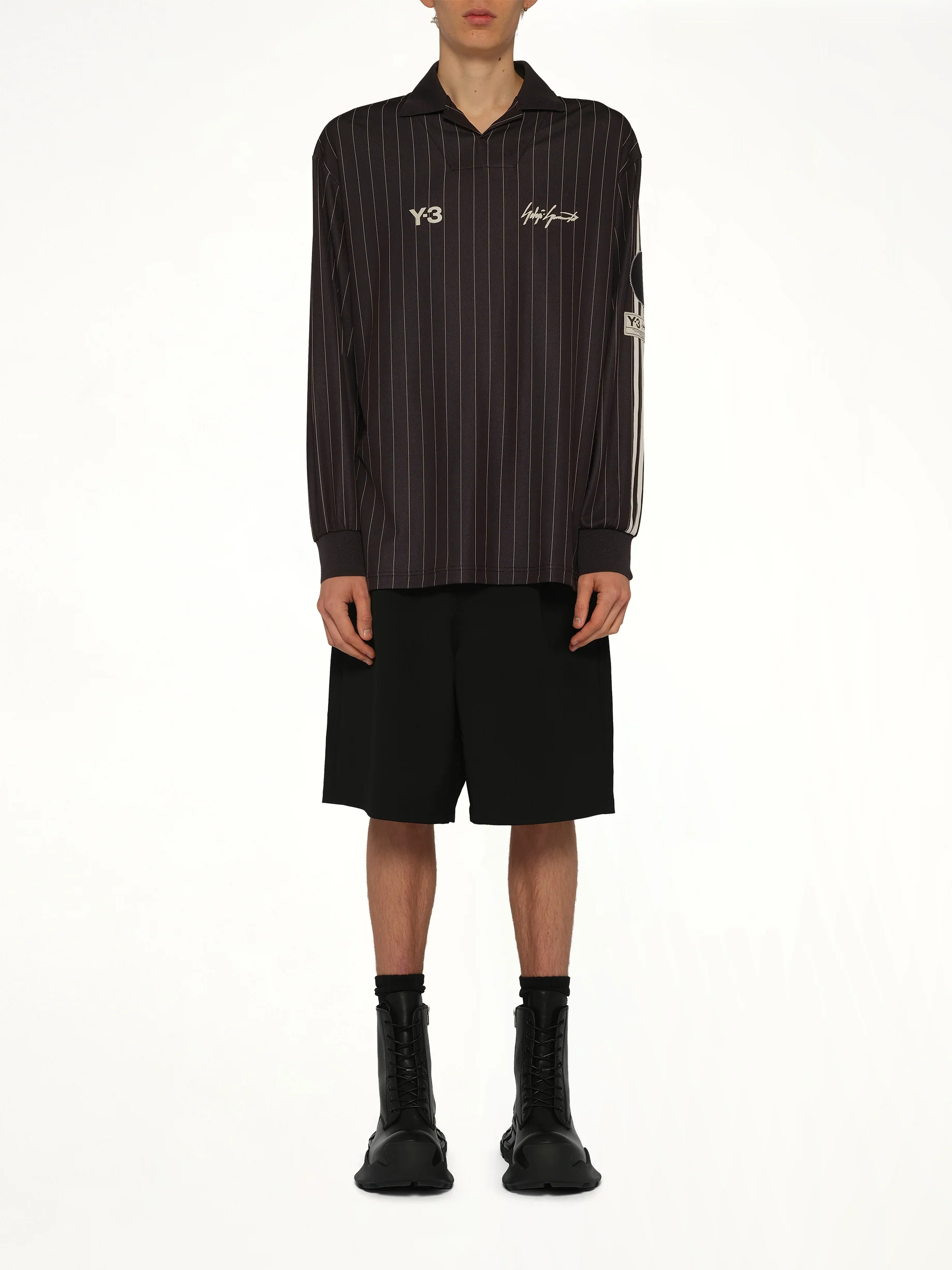 Elite 5 Long Sleeve Football Jersey in Black - Image 7