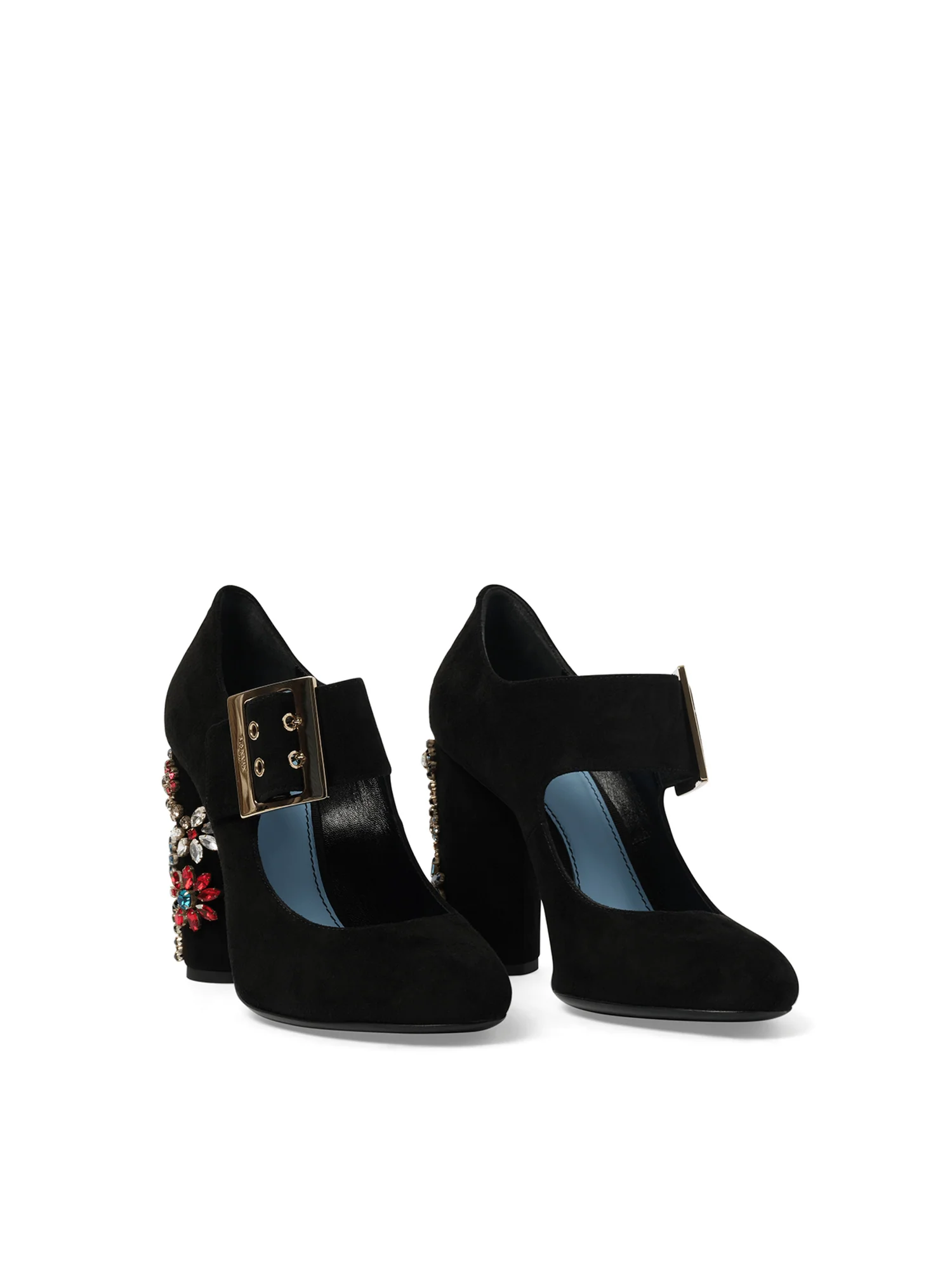 Emb Mary Jane Pump in Black - Image 2
