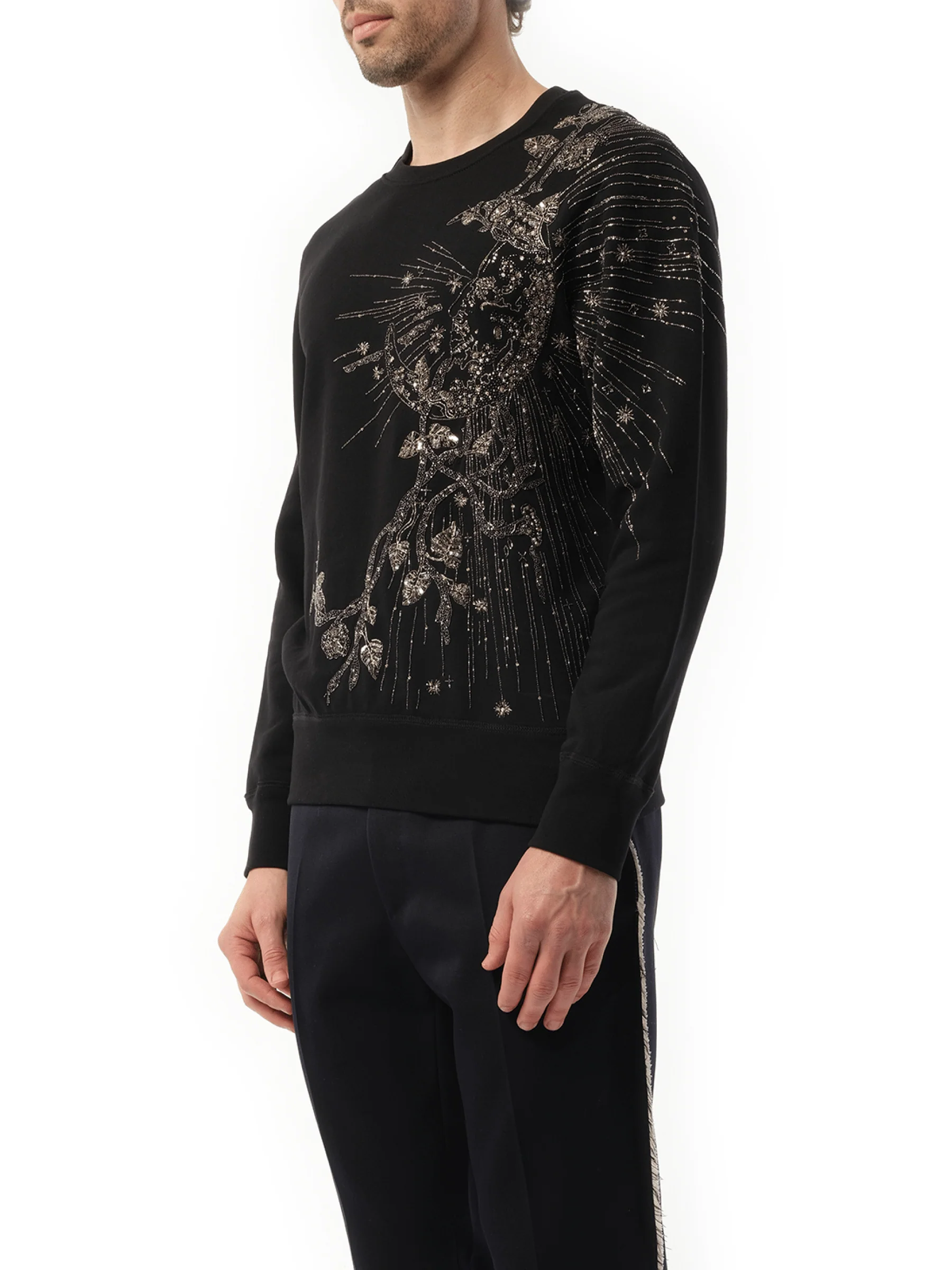 Emb Sweatshirt in Black - Image 5