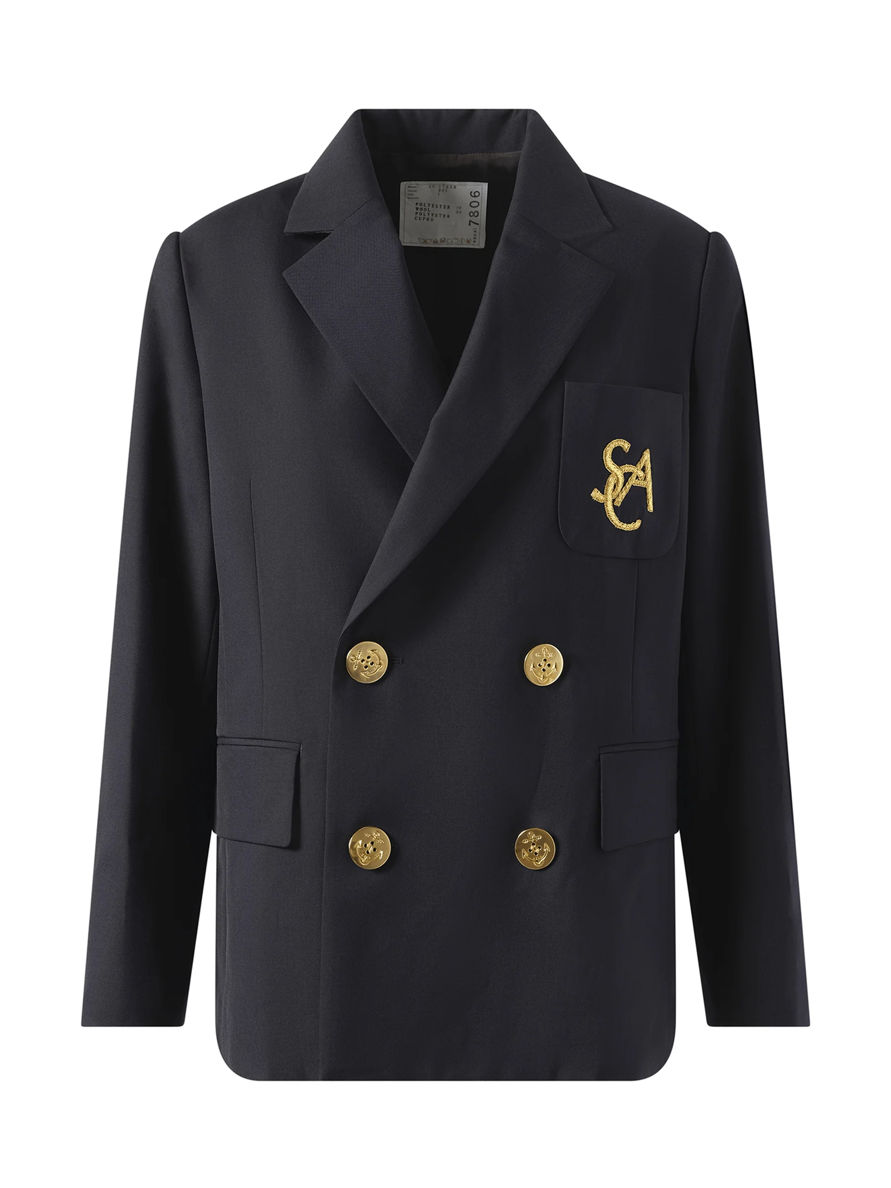 Emblem Suiting Jacket in Navy - Image 2