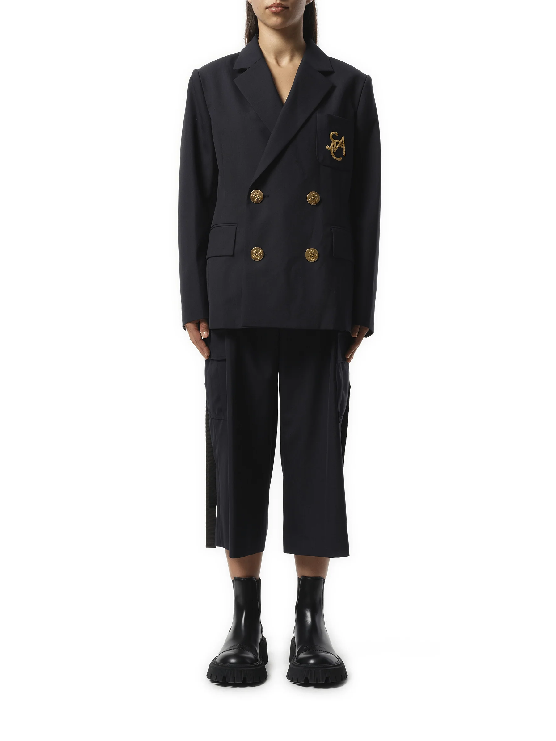 Emblem Suiting Jacket in Navy - Image 4