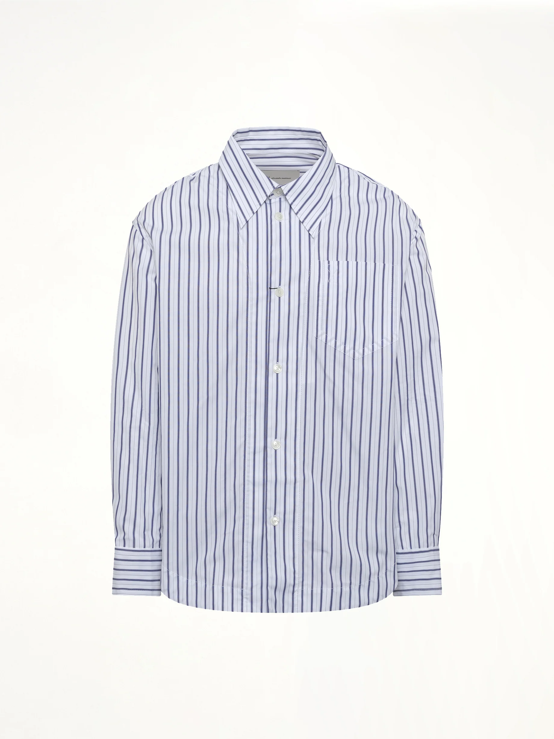 Embossed ADC Stripe Shirt in White - Image 2