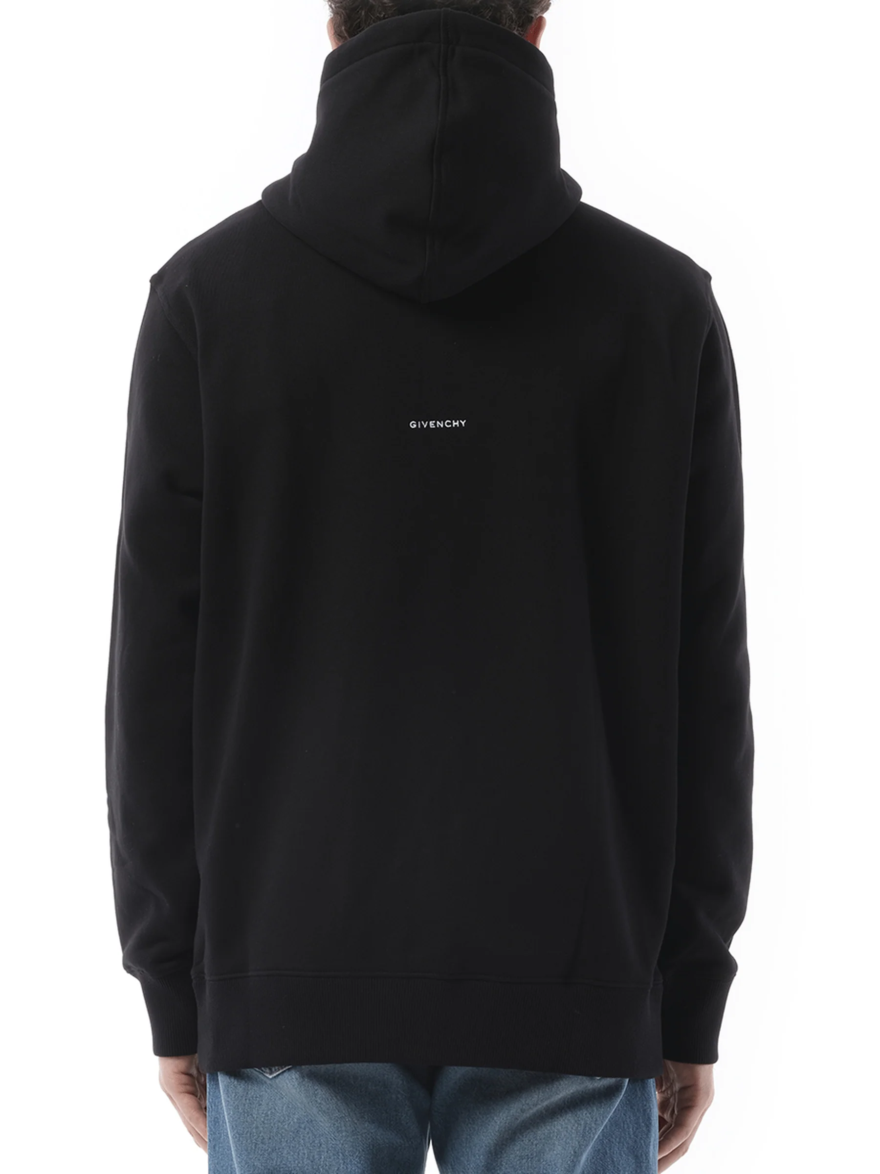 Embroidered Eiffel Tower Motif Slim Fit Hoodie in Black - Image 6