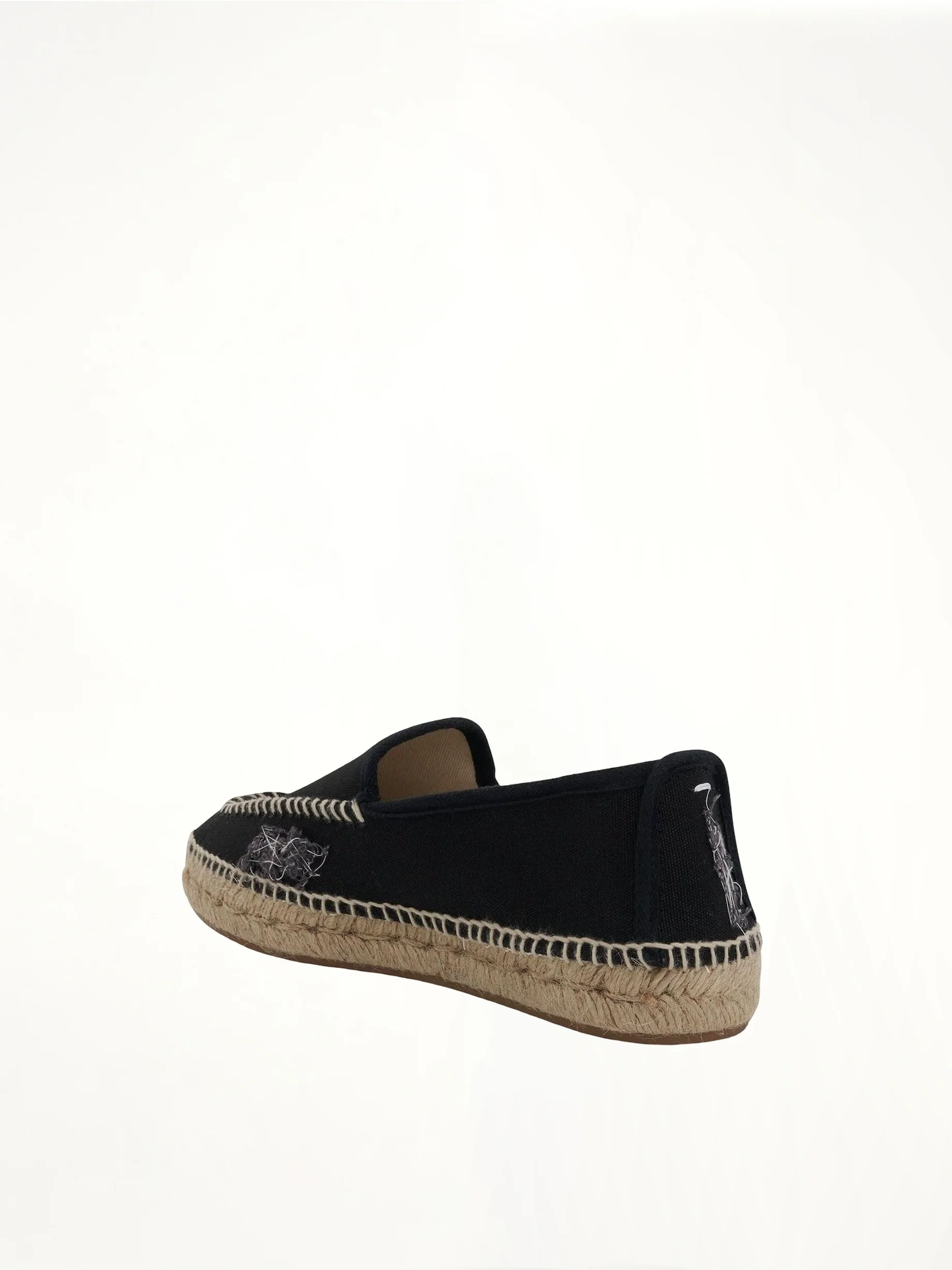 Embroidered Espadrilles in Black - Image 4