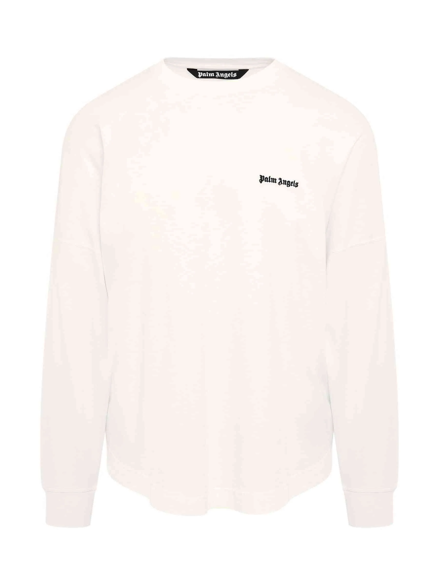 Embroidered Logo Long-sleeves T-Shirt in White