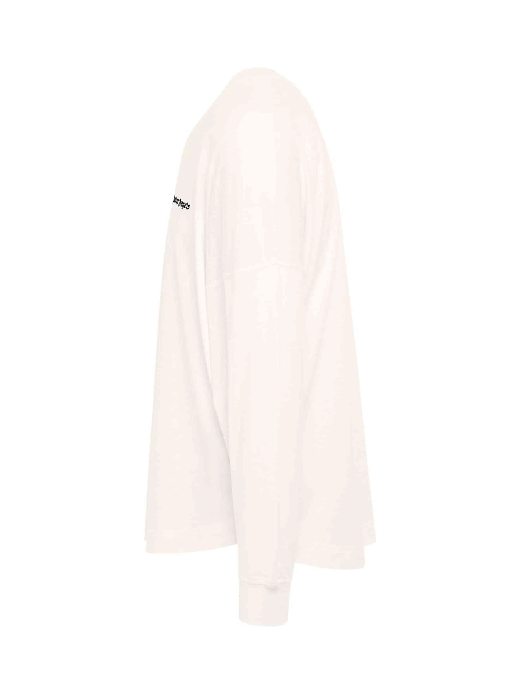 Embroidered Logo Long-sleeves T-Shirt in White - Image 3