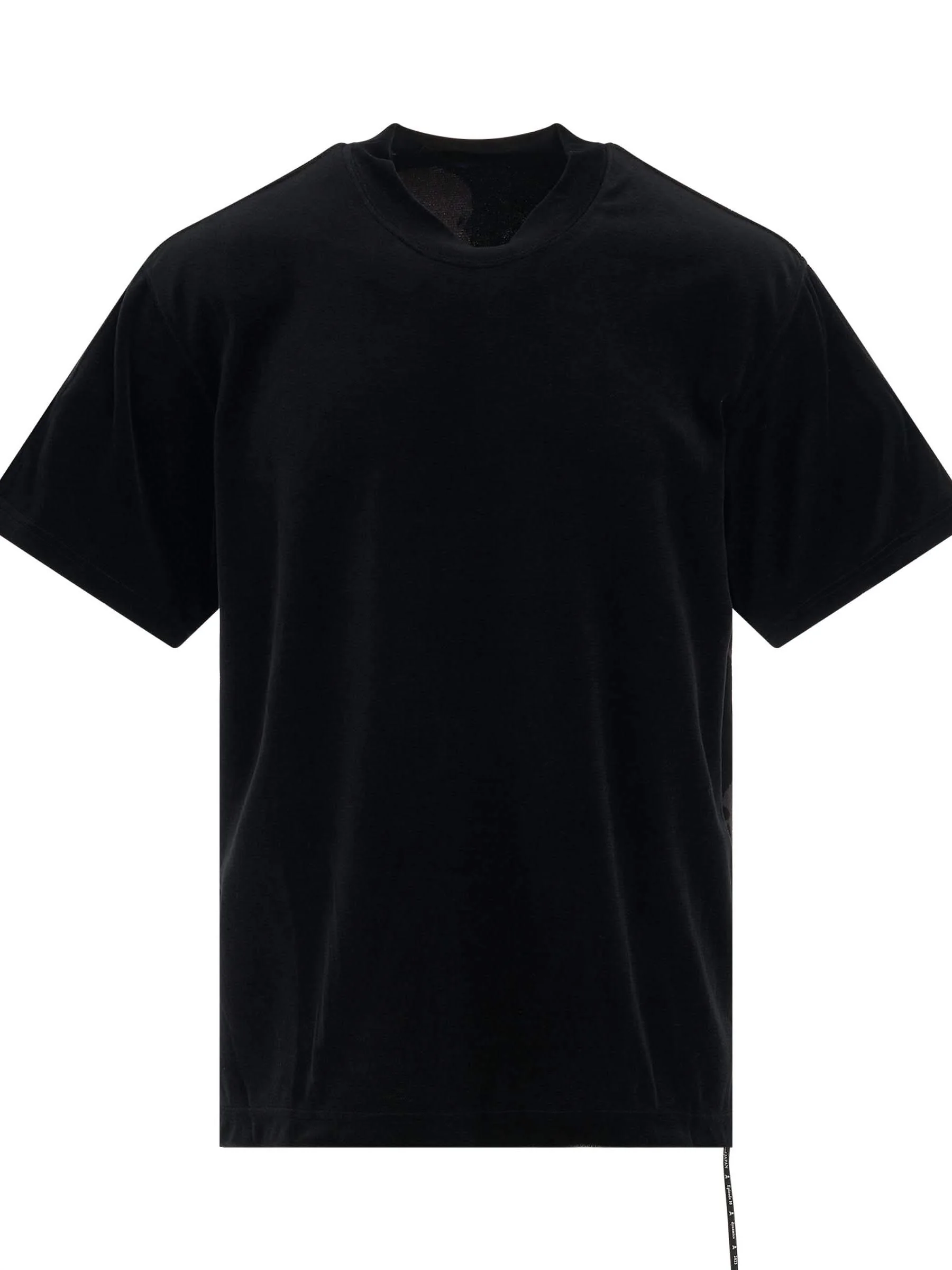 Embroidery Logo Boxy Fit Baseball T-Shirt in Black
