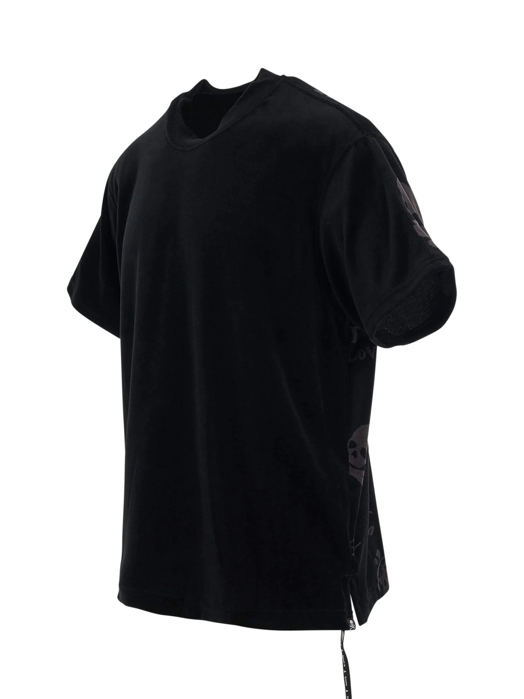 Embroidery Logo Boxy Fit Baseball T-Shirt in Black - Image 2
