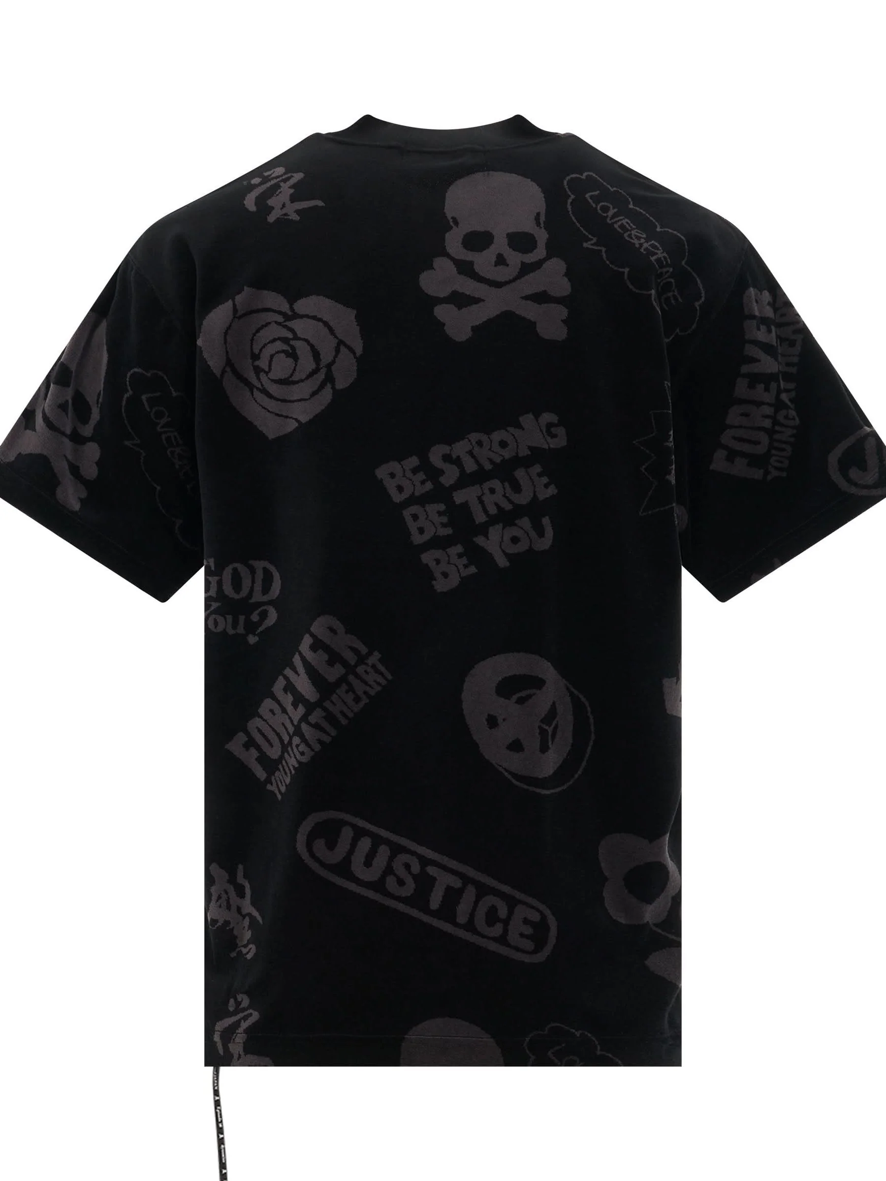 Embroidery Logo Boxy Fit Baseball T-Shirt in Black - Image 4