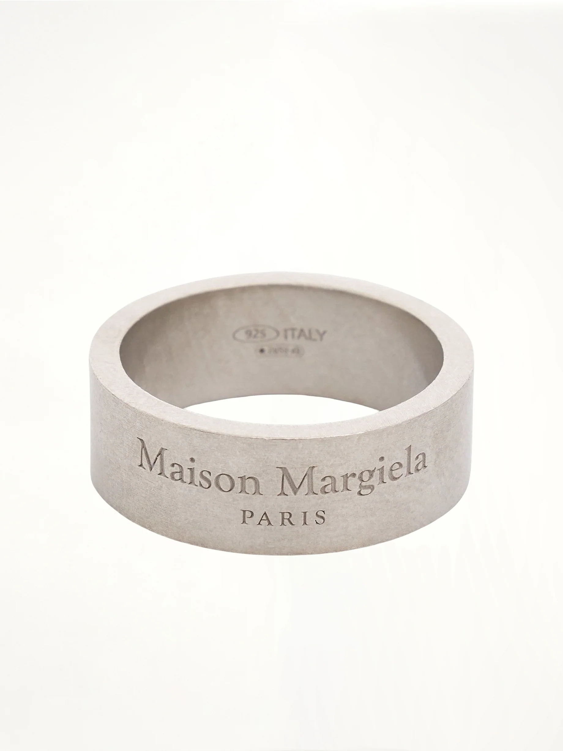 Etched Logo Ring in Silver