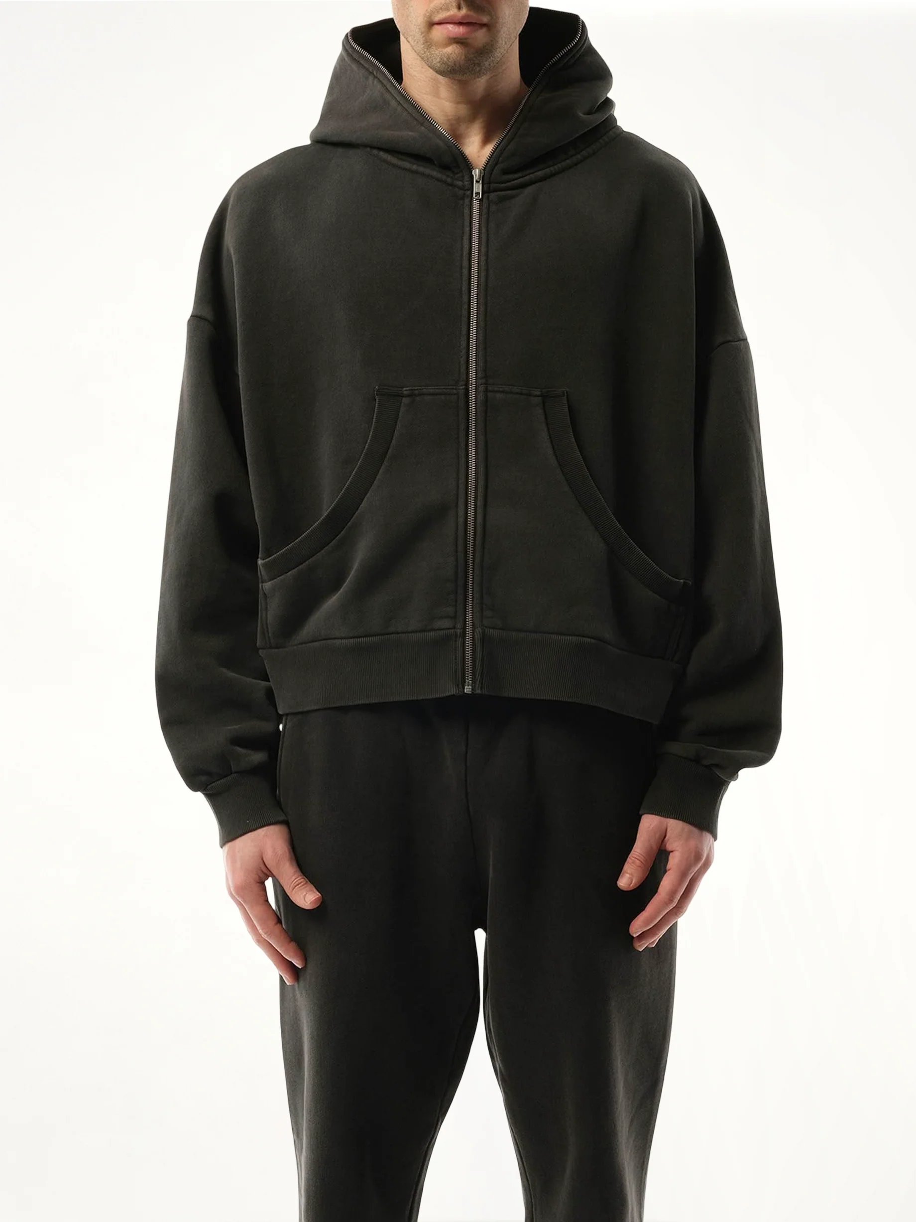 Eternal Zip in Washed Black