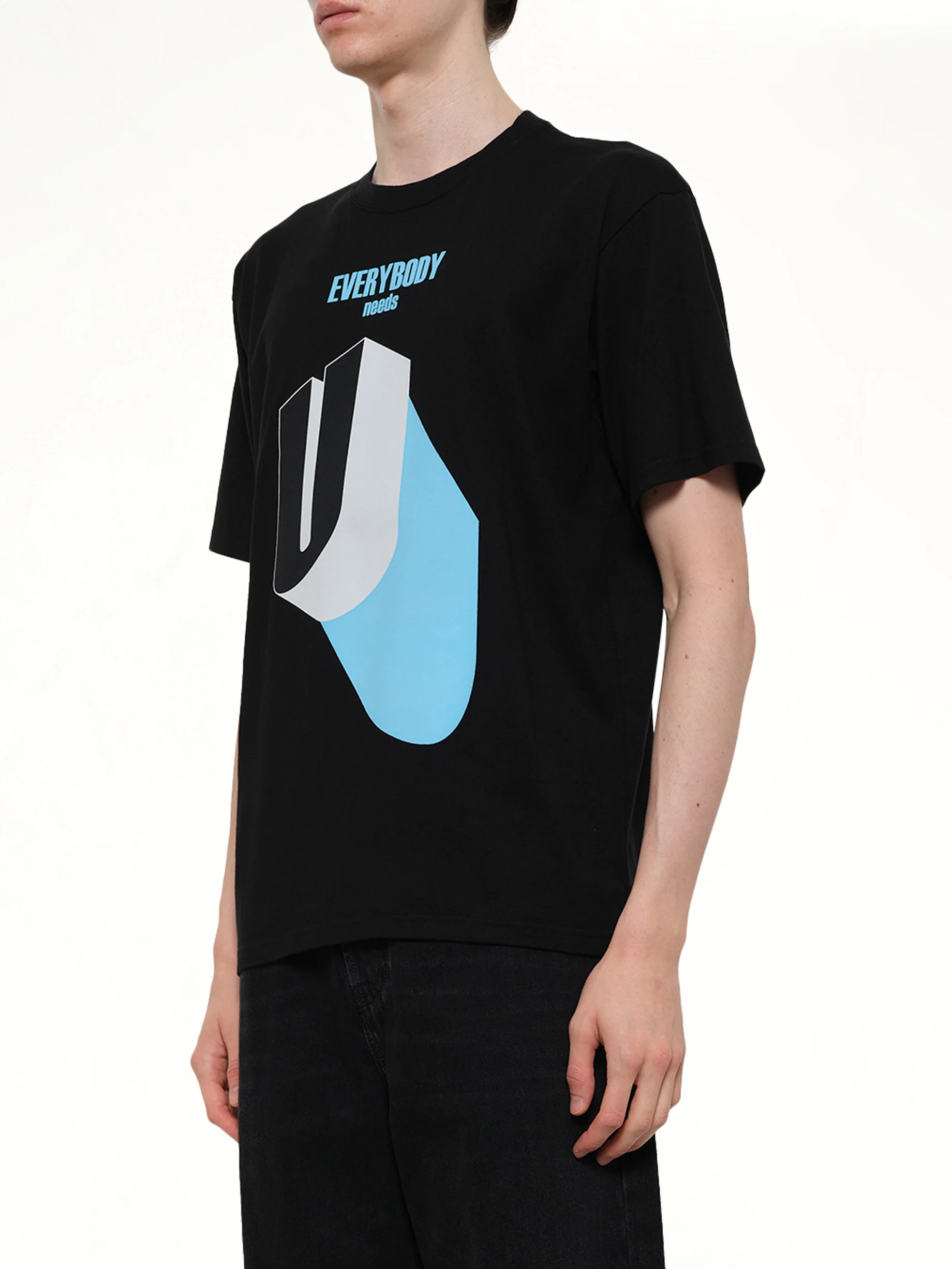 Everybody Needs U T-Shirt in Black - Image 3