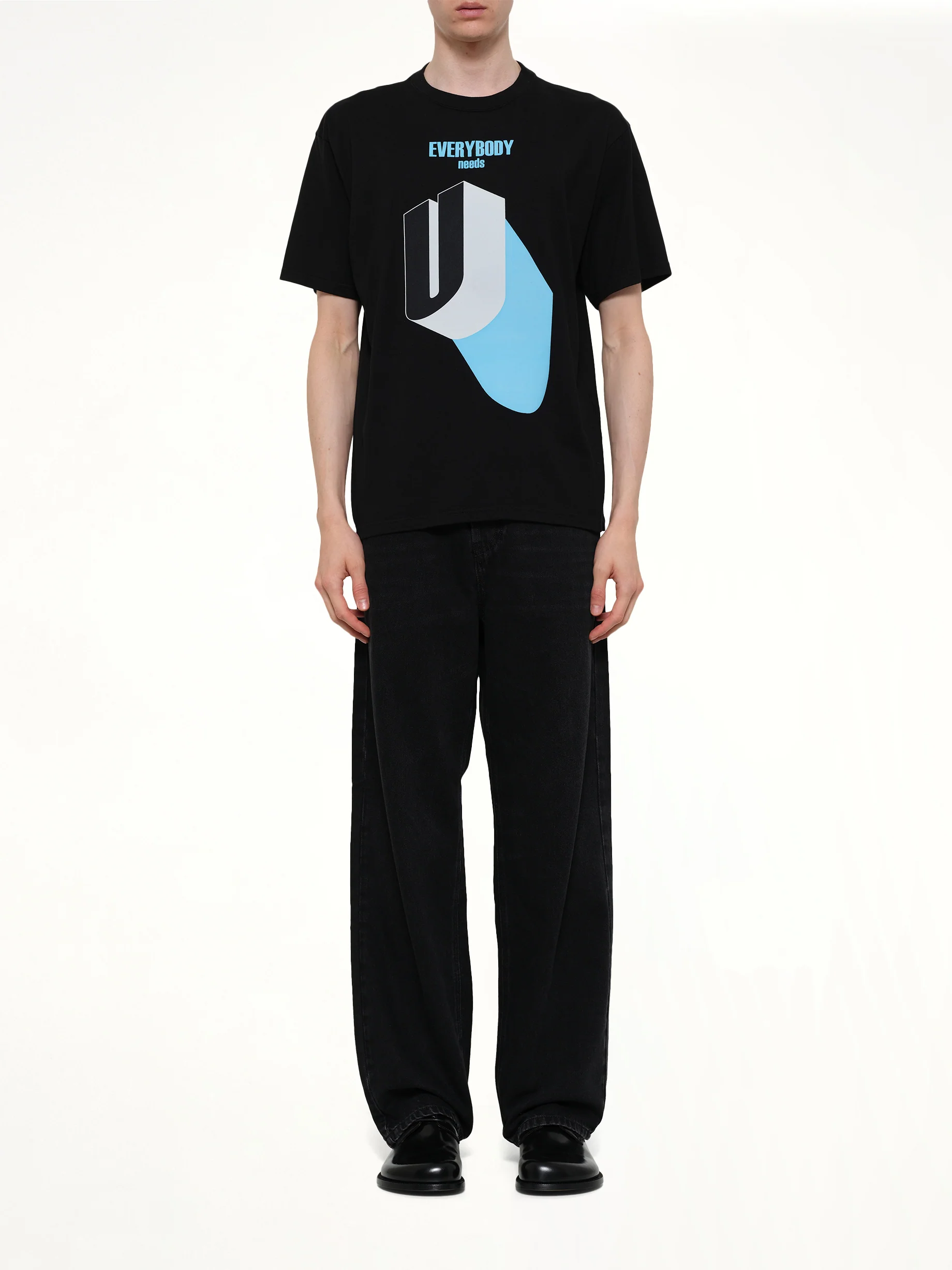 Everybody Needs U T-Shirt in Black - Image 7
