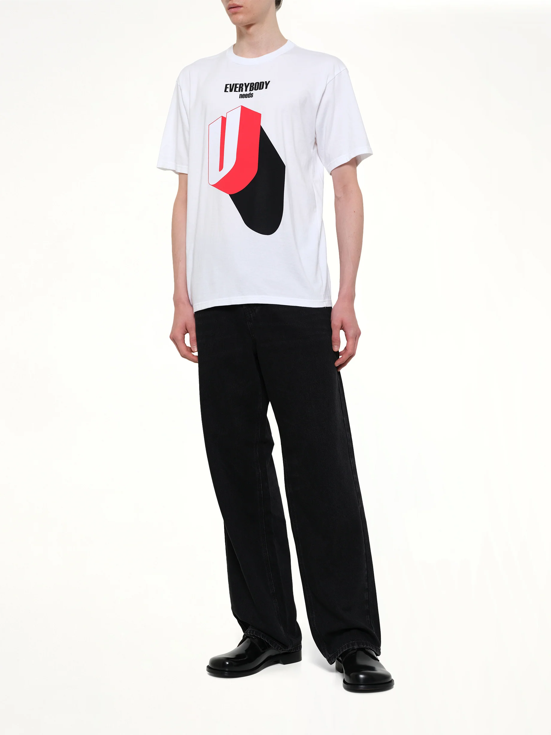 Everybody Needs U T-Shirt in White - Image 4