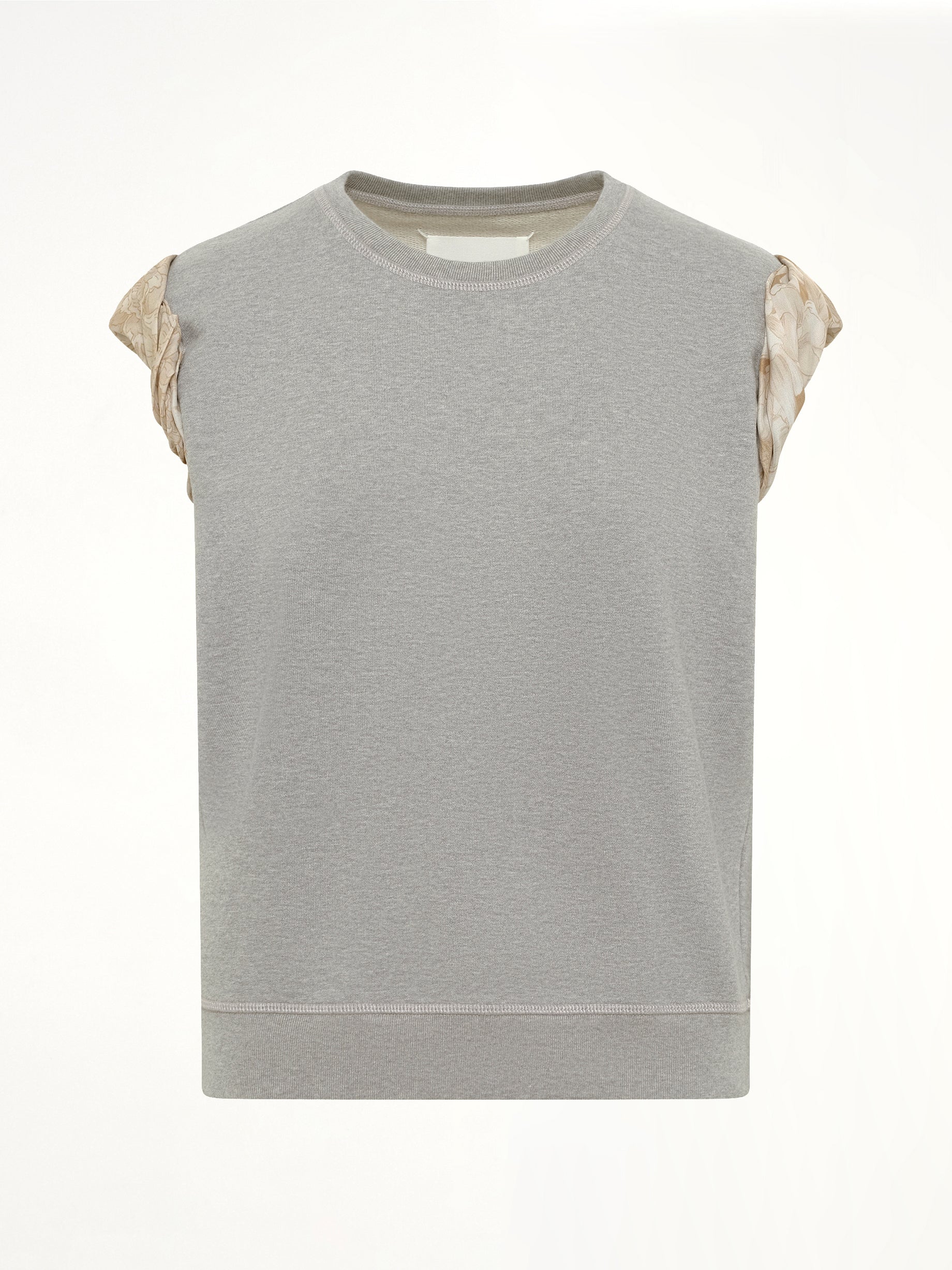Exposed Lining Sweatshirt in Grey Melange - Image 2